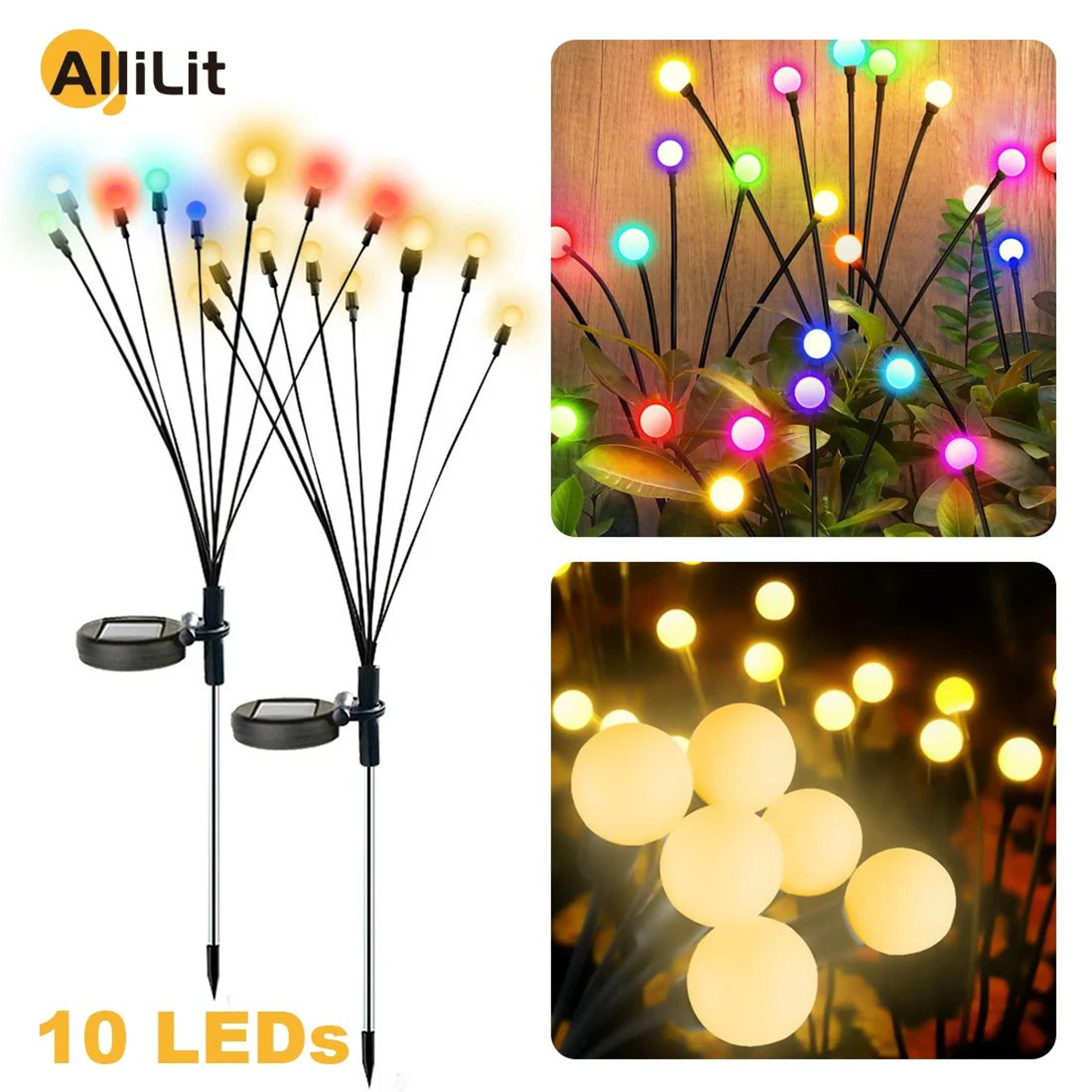 solar starburst firefly swaying garden lights outdoor decor