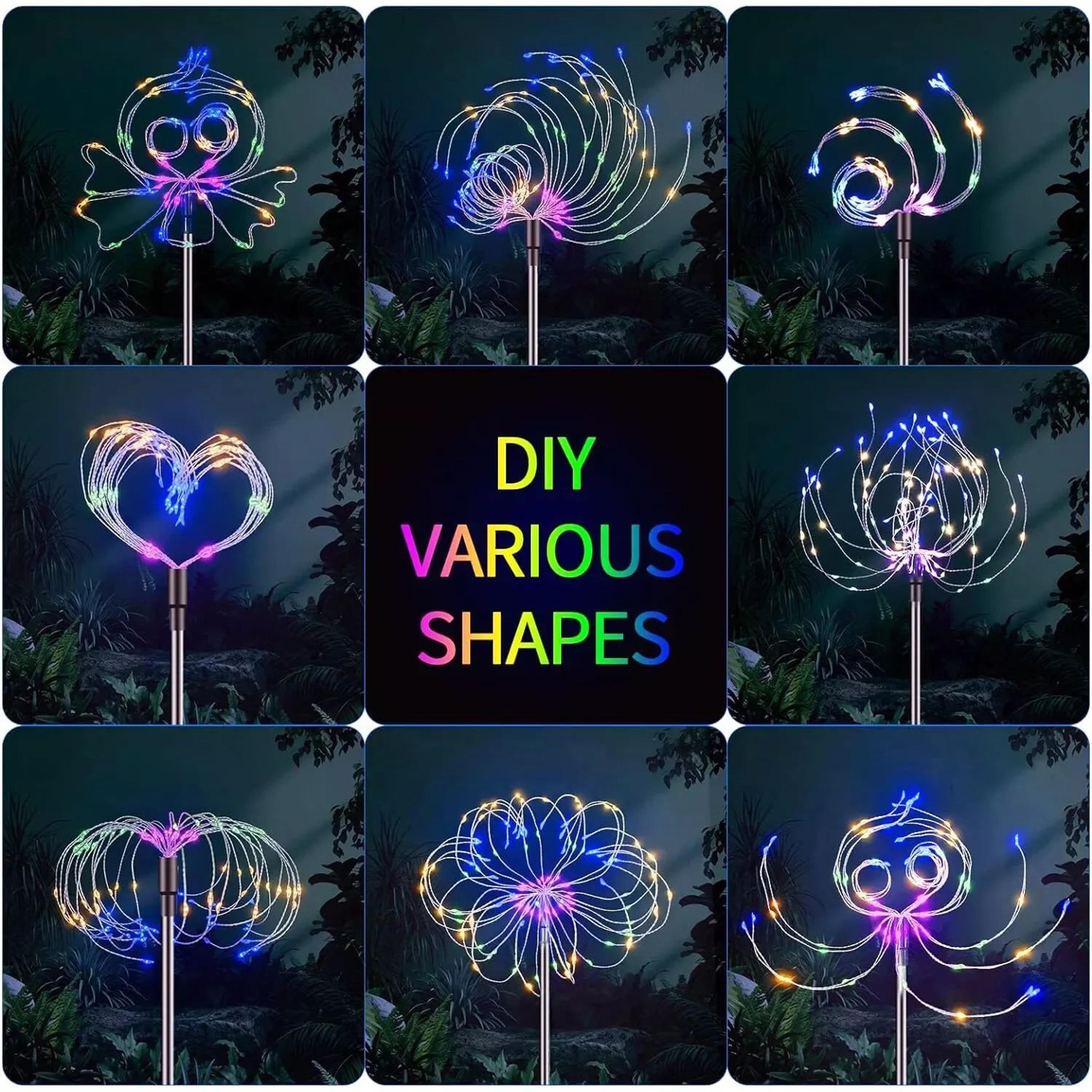 LED Solar Firework Stake Lights For Outdoor Garden 9