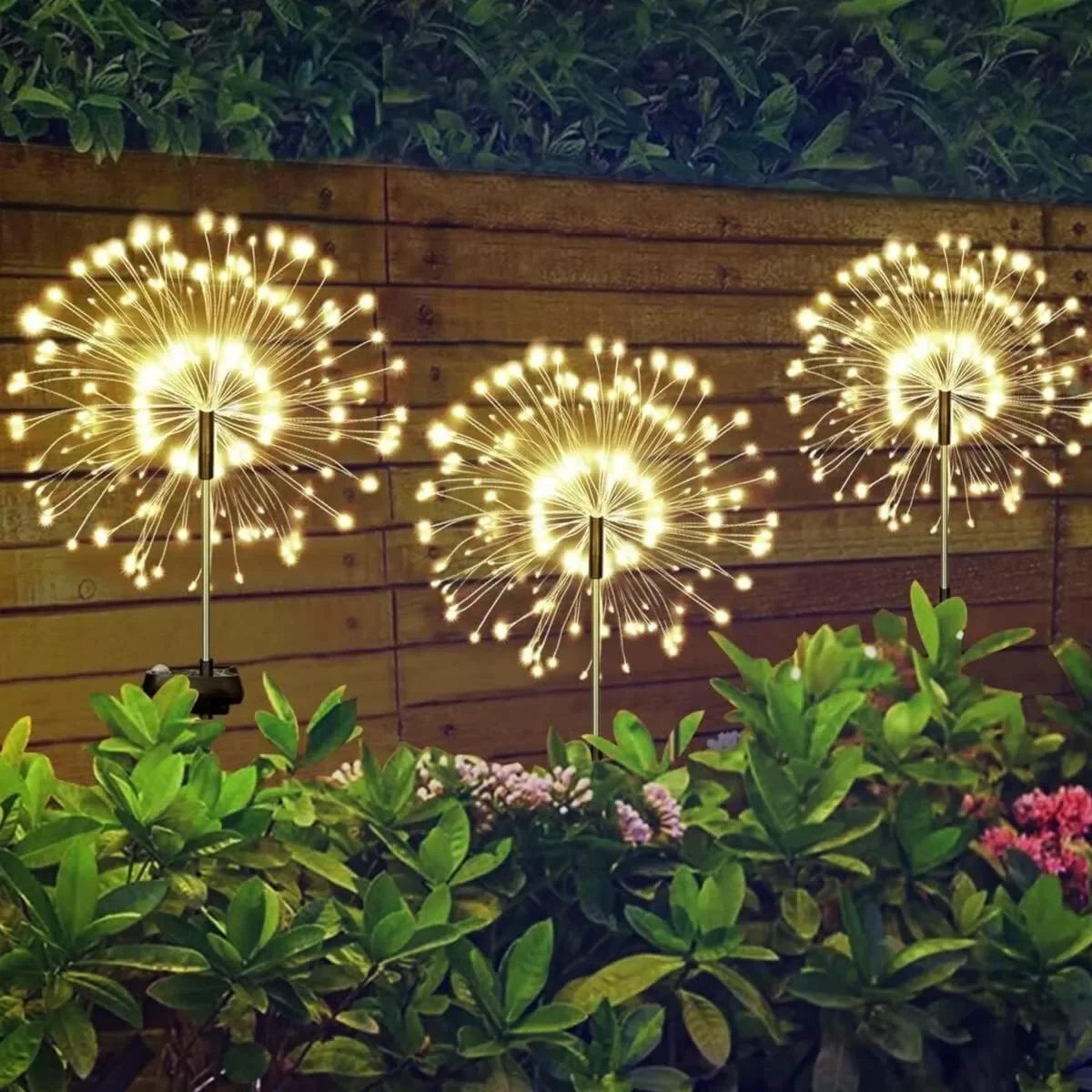LED Solar Firework Stake Lights For Outdoor Garden 11