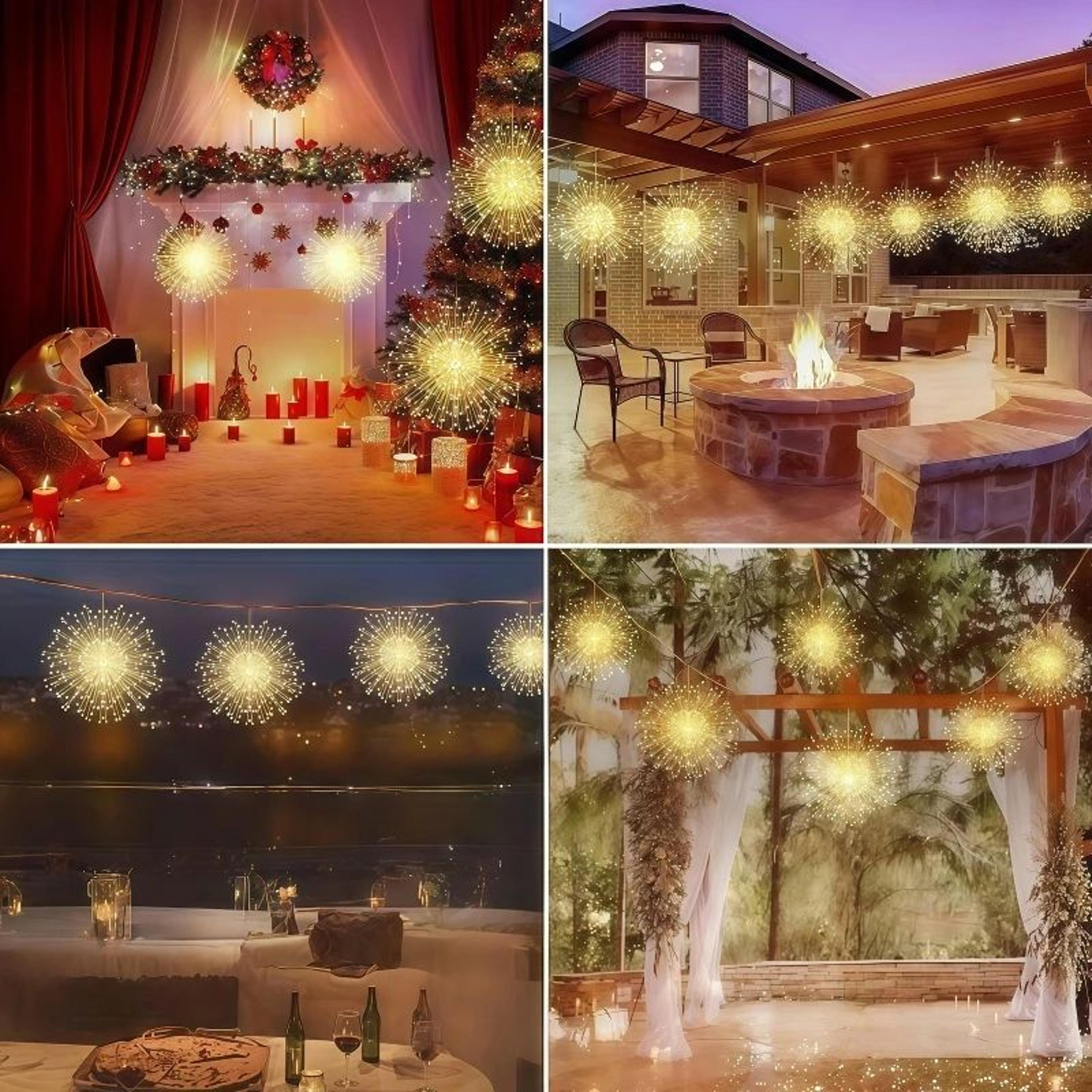 4 5 Piece Hanging Solar Firework Lights With 8 Modes 1