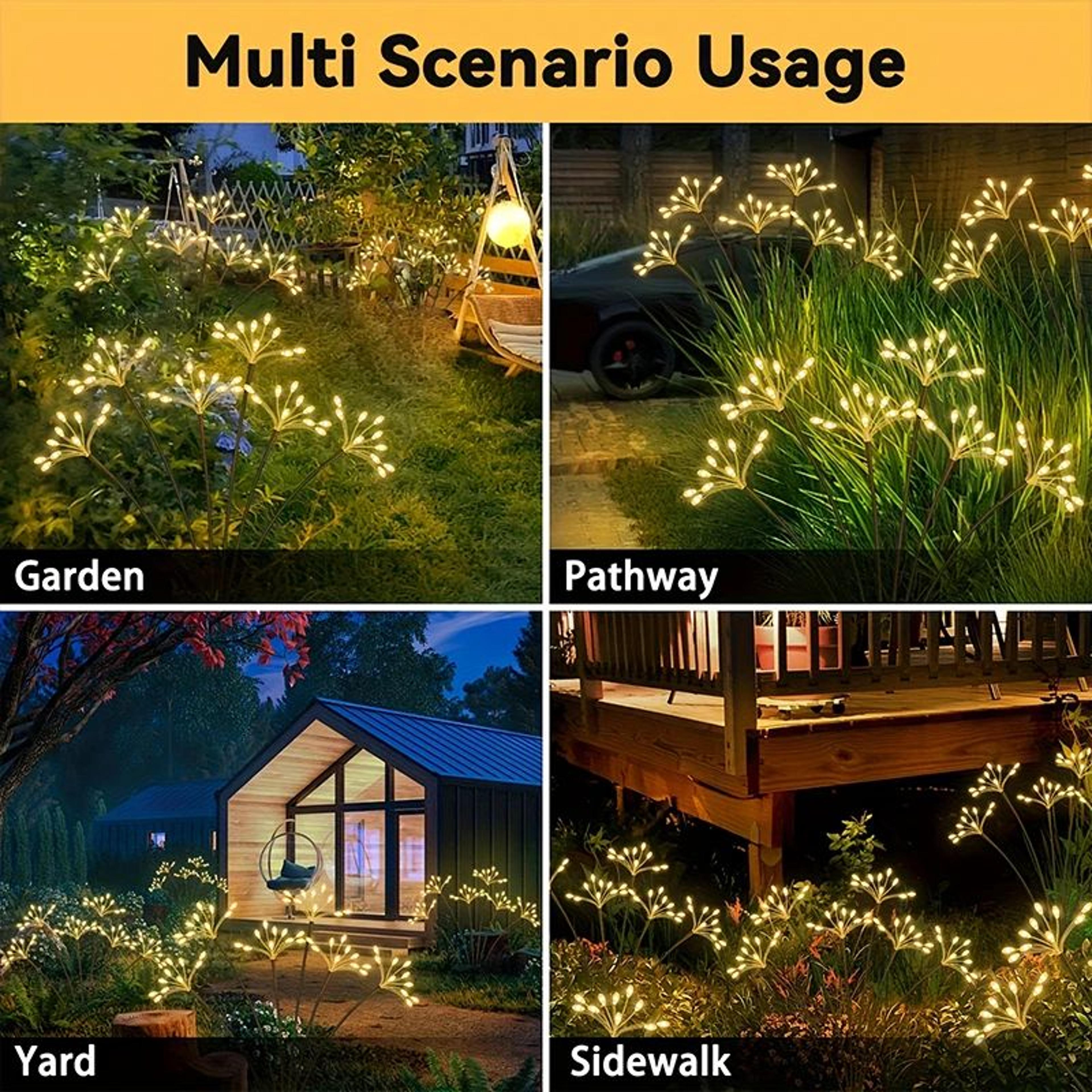 IP65 Solar Firework Ground Lights For Outdoor Garden 4
