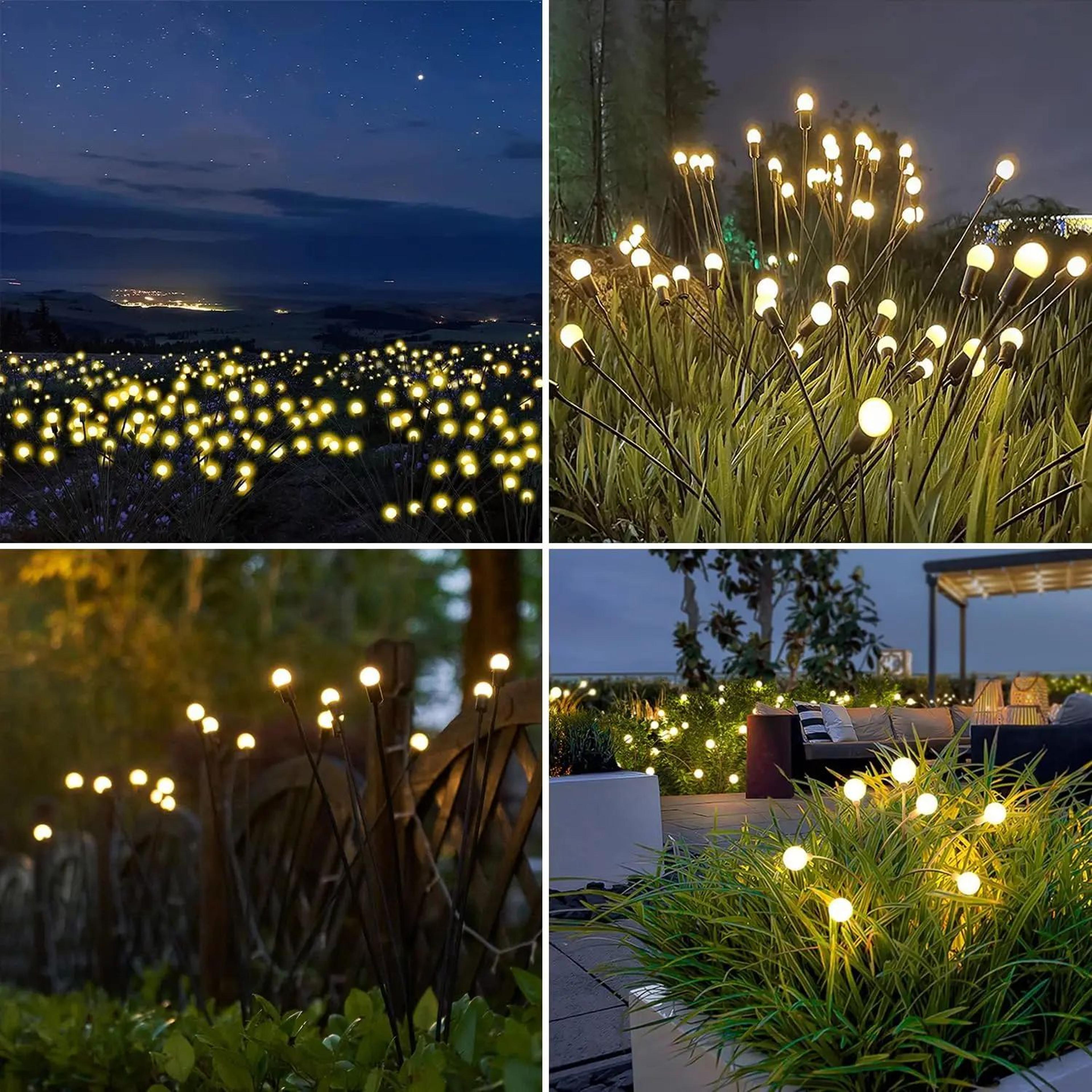 10 LED Solar Firefly Swaying Garden Lights 4