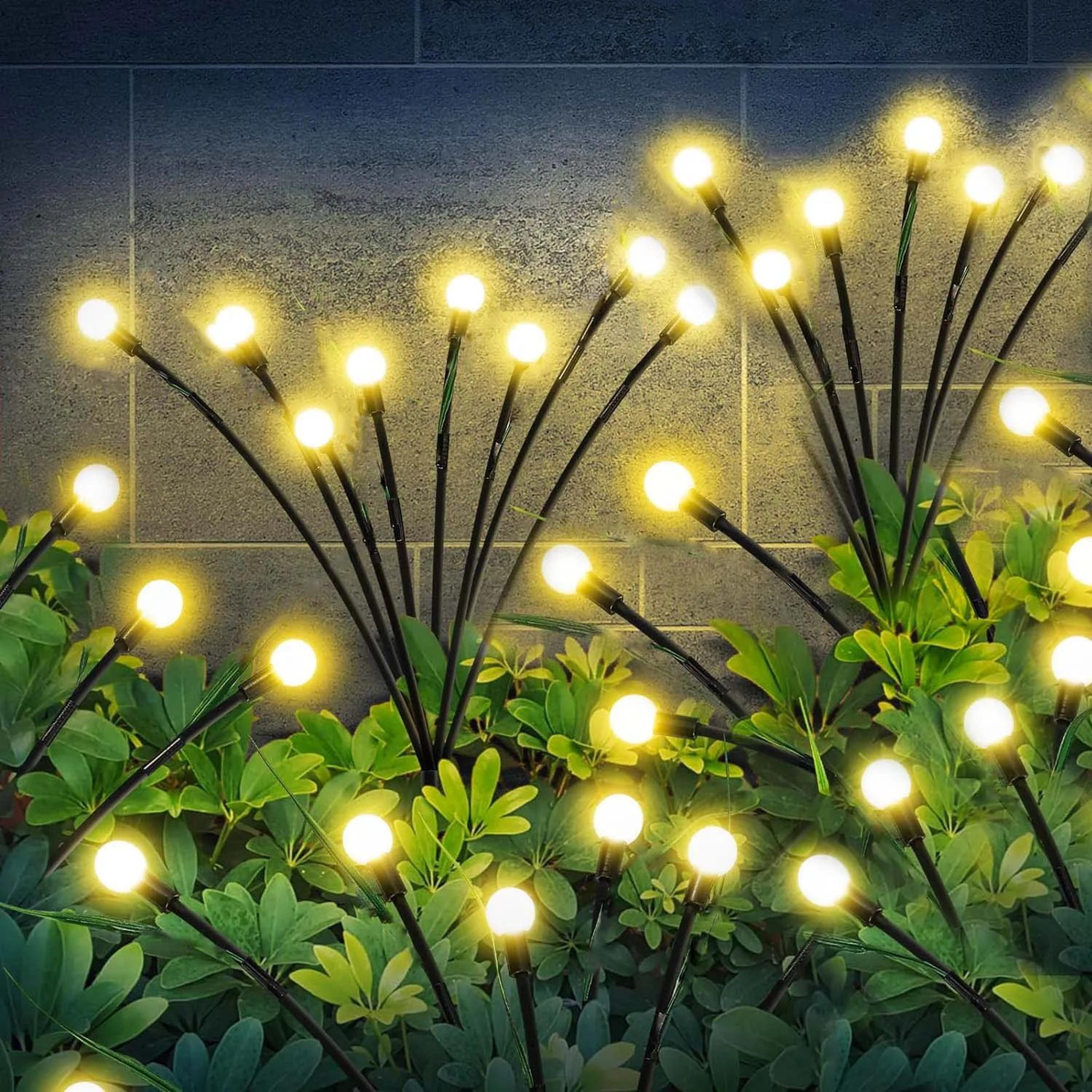 10 LED Solar Firefly Swaying Garden Lights 6
