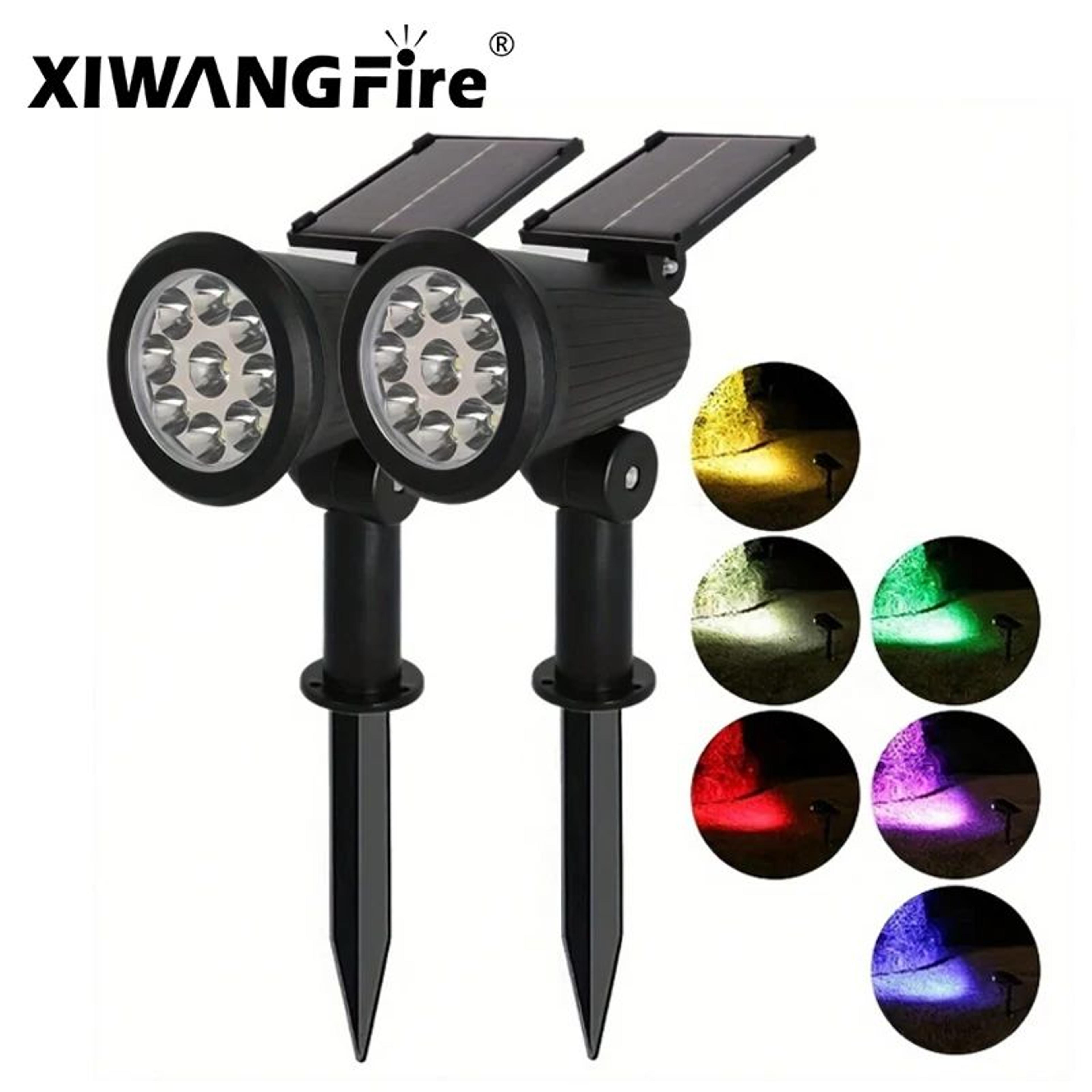 9 LED Adjustable Solar Spotlight For Outdoor Garden 0
