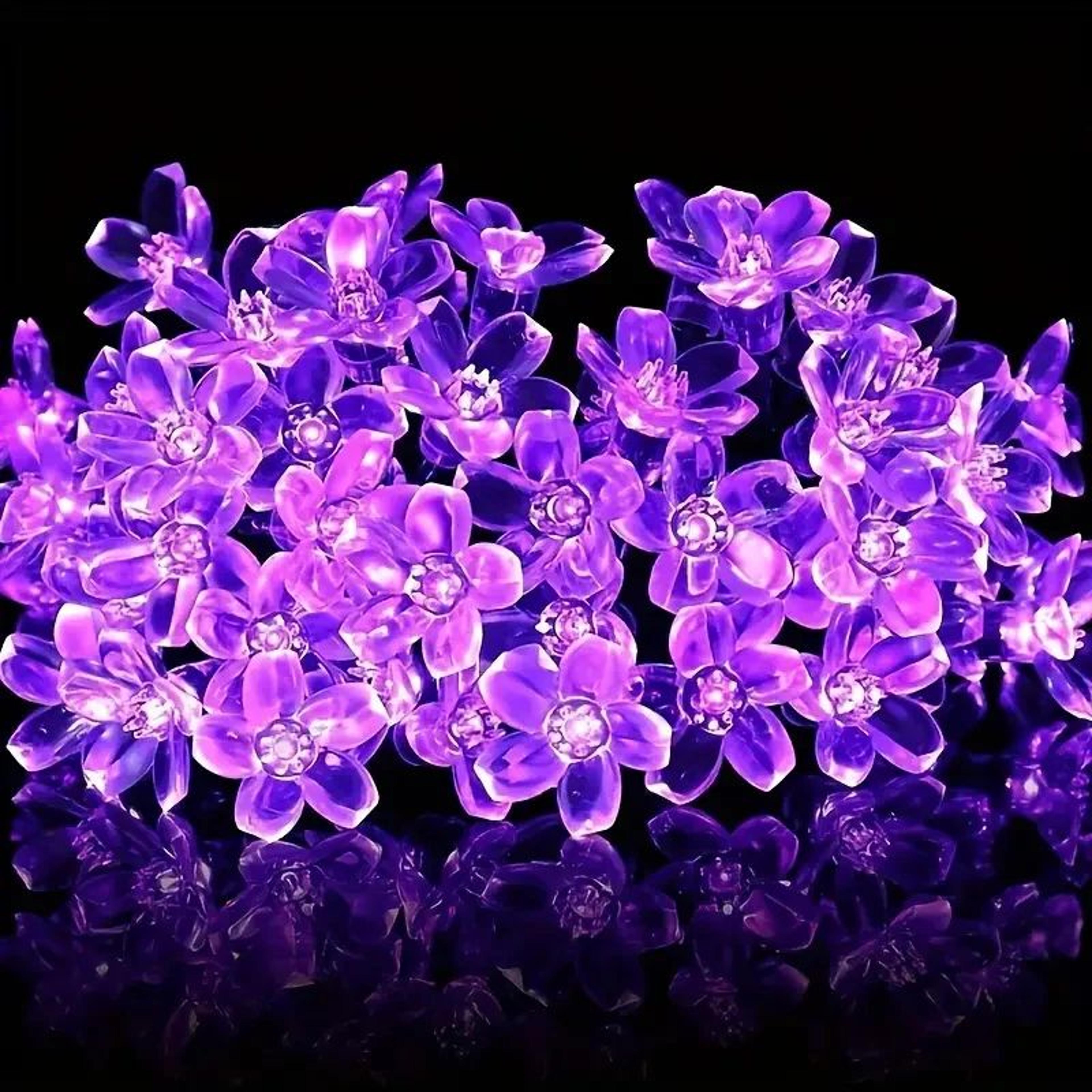 Solar Cherry Blossom Outdoor Garden String Lights 4