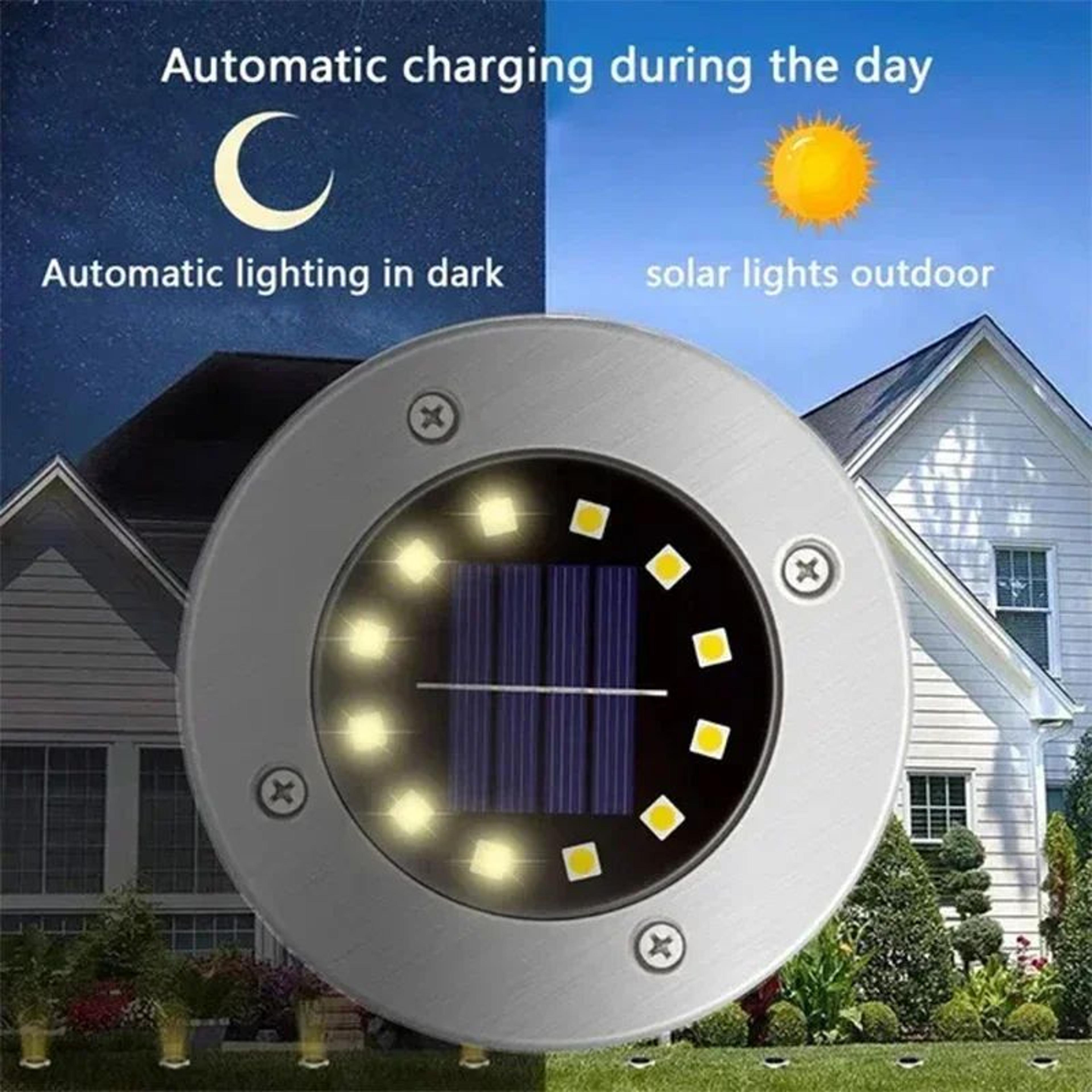 Solar Disk Underground Garden Lawn Lights 1