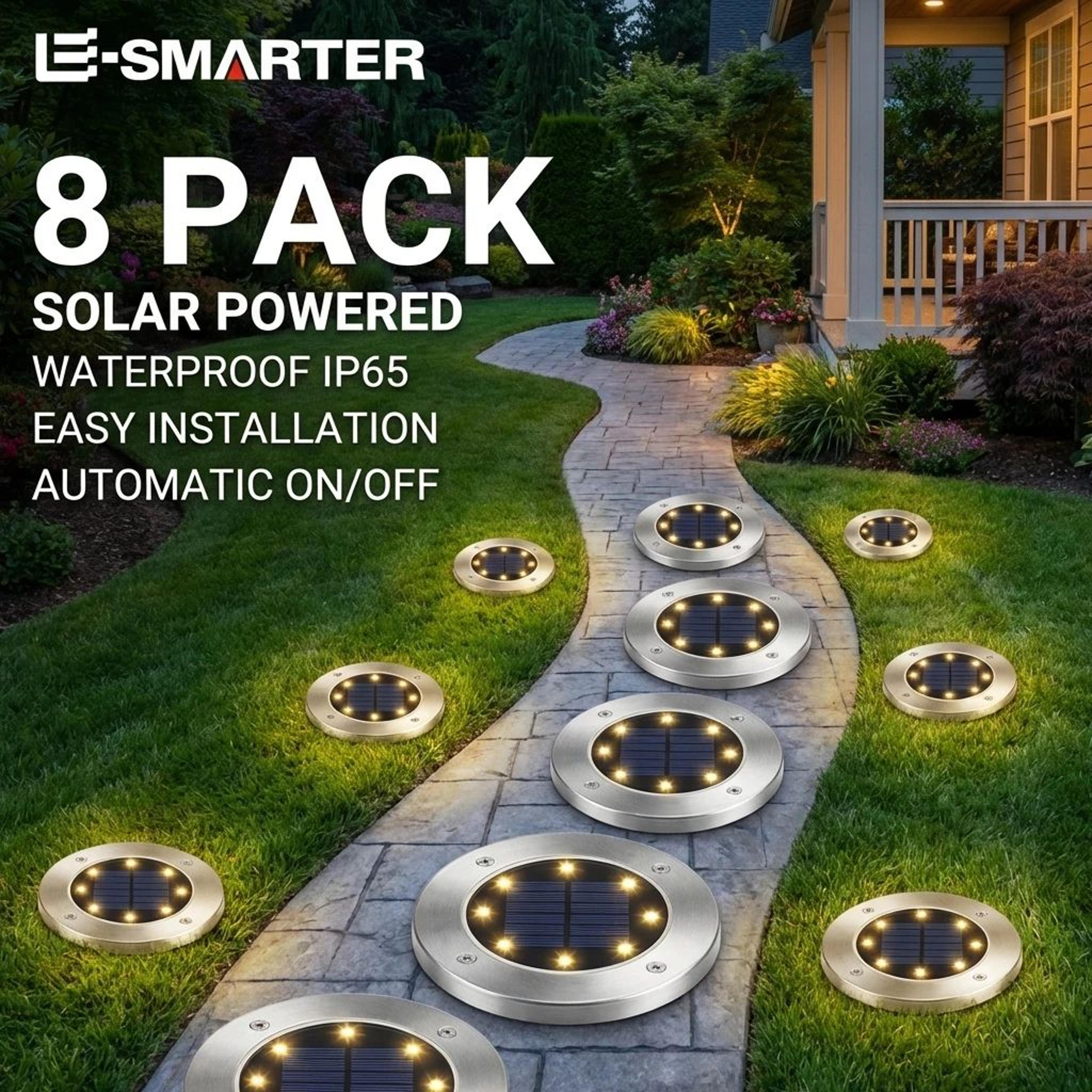 solar disk underground garden lawn lights