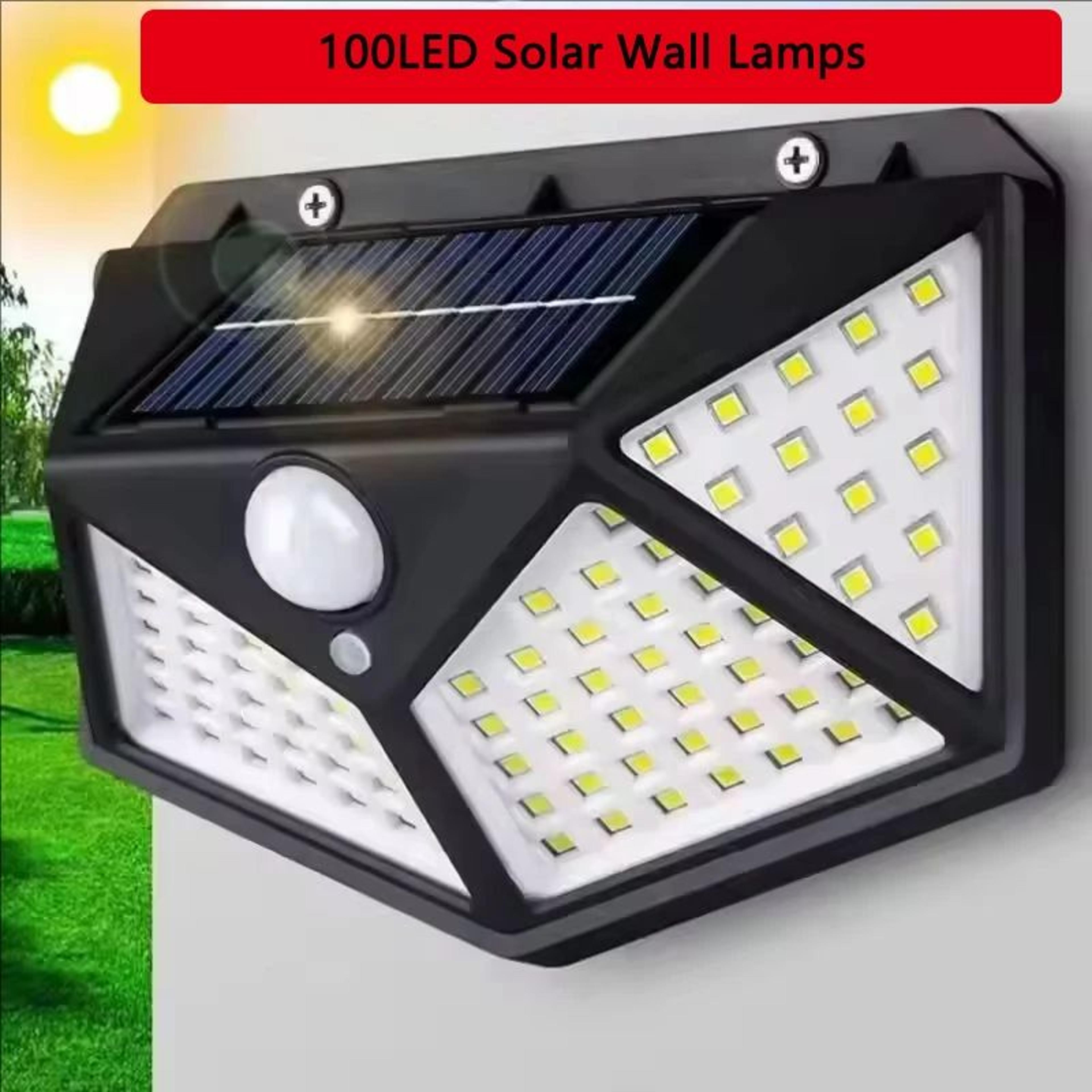 100 LED Solar PIR Motion Sensor Outdoor Wall Light 0