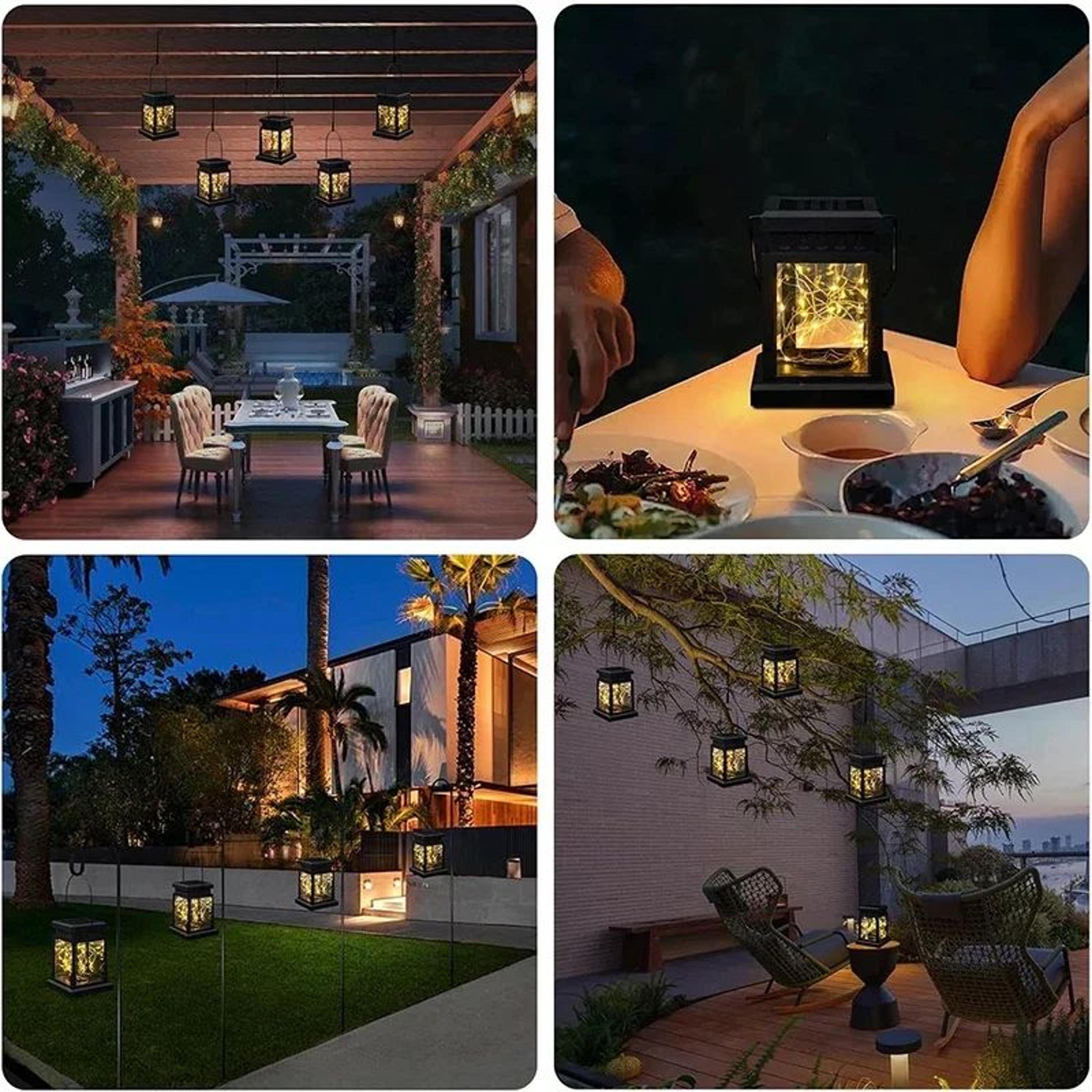 Solar LED Hanging Lantern Lights For Outdoor Decor 2