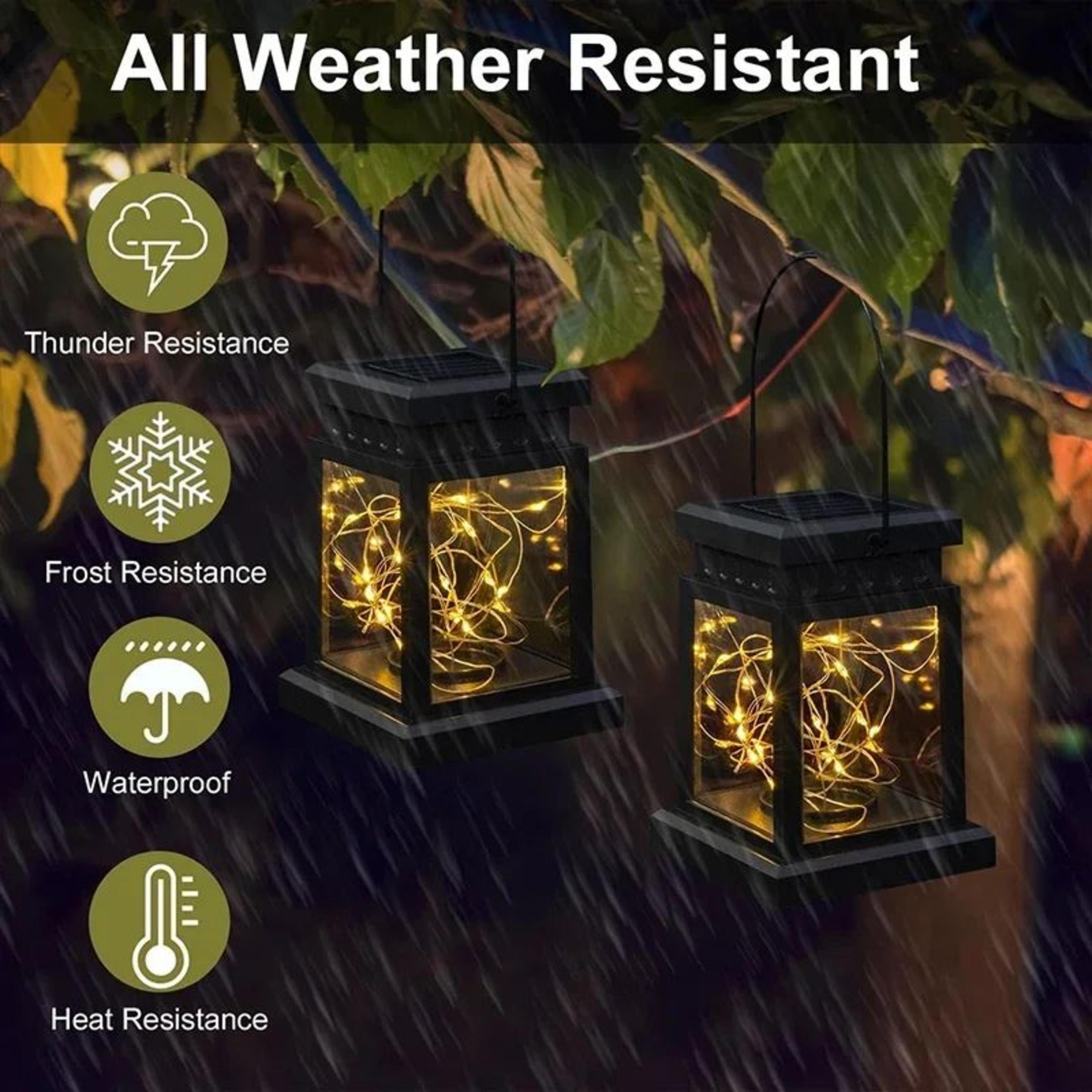 Solar LED Hanging Lantern Lights For Outdoor Decor 4