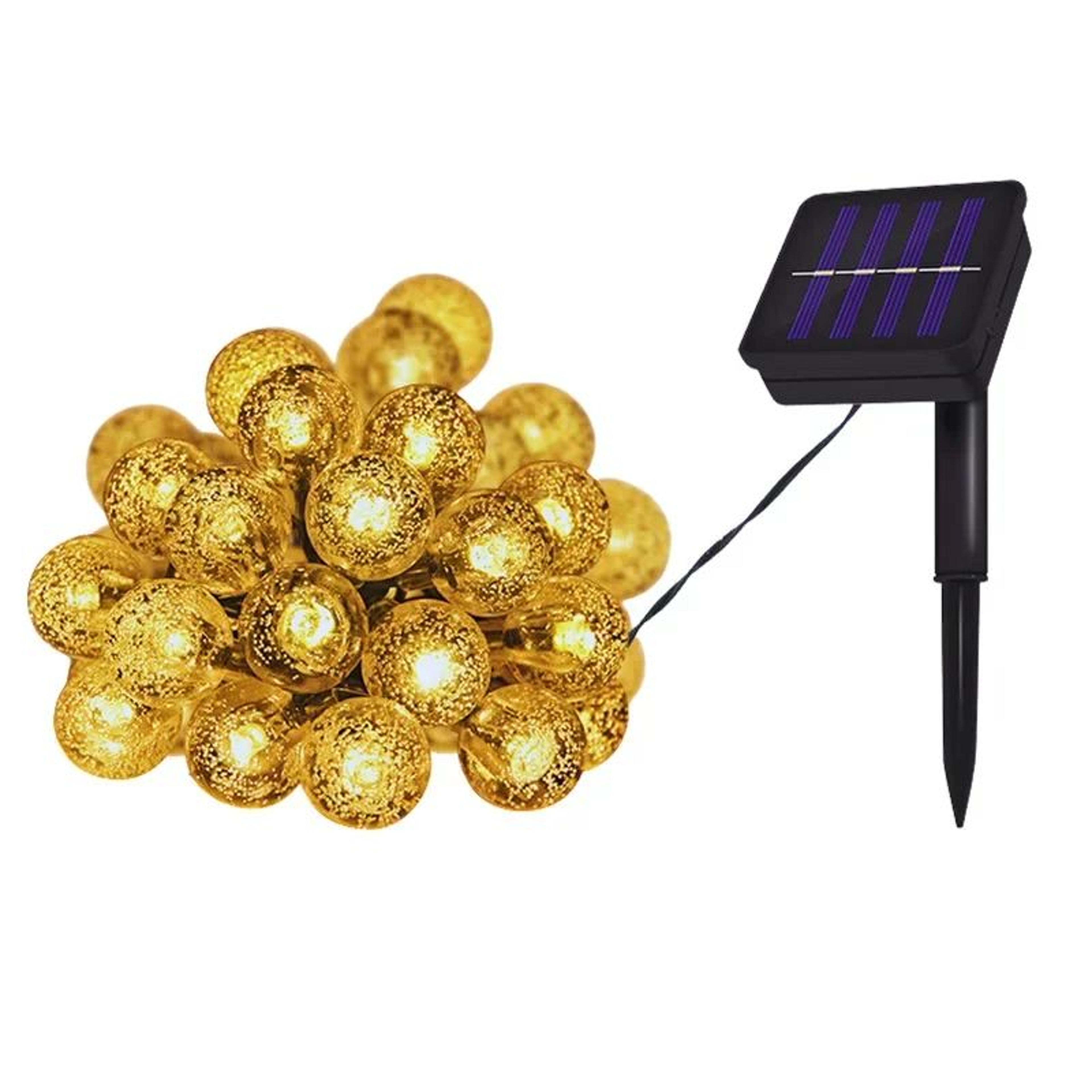 Solar Crystal Globe Fairy String Lights With 8 Modes 6