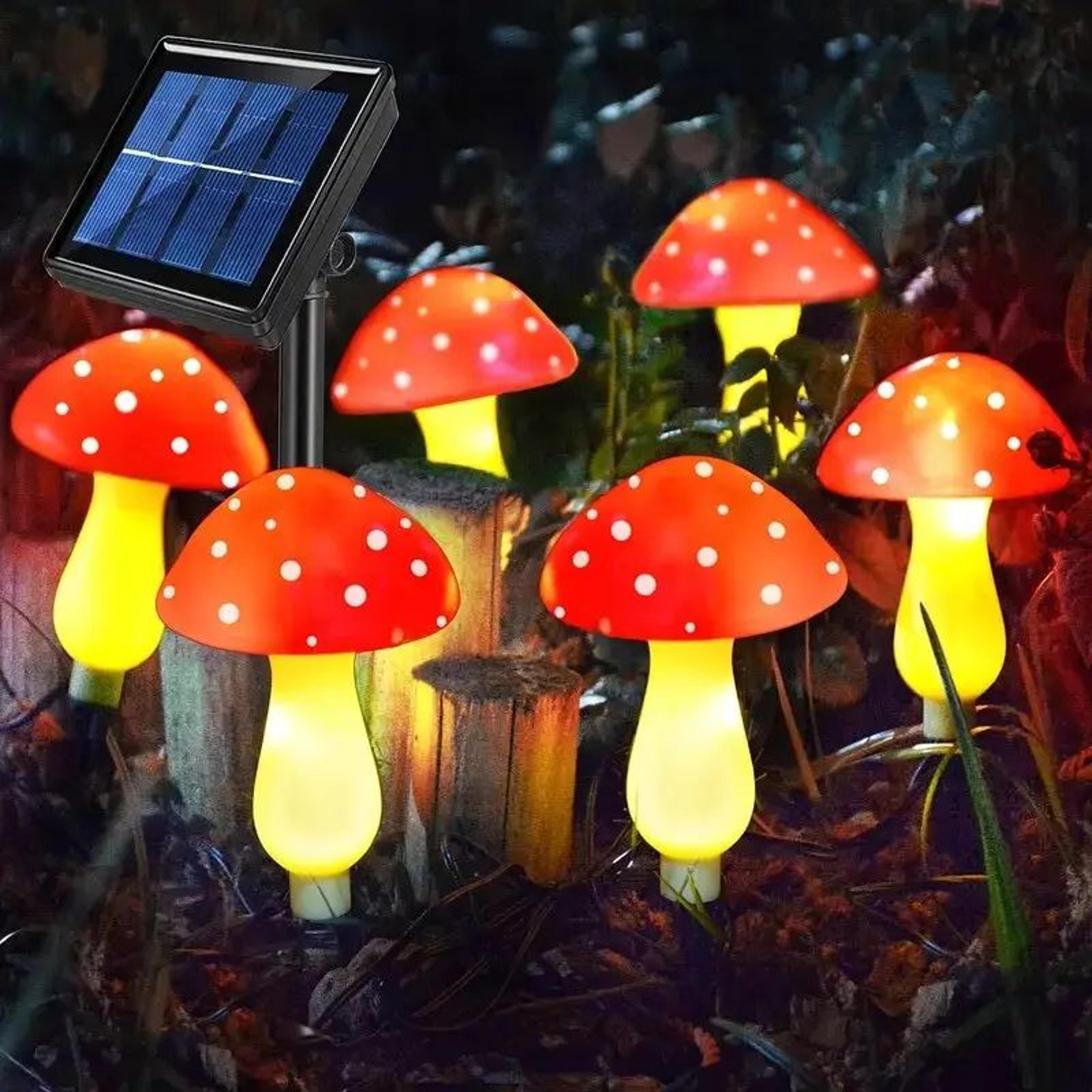 Solar Mushroom Pathway Garden Light 0