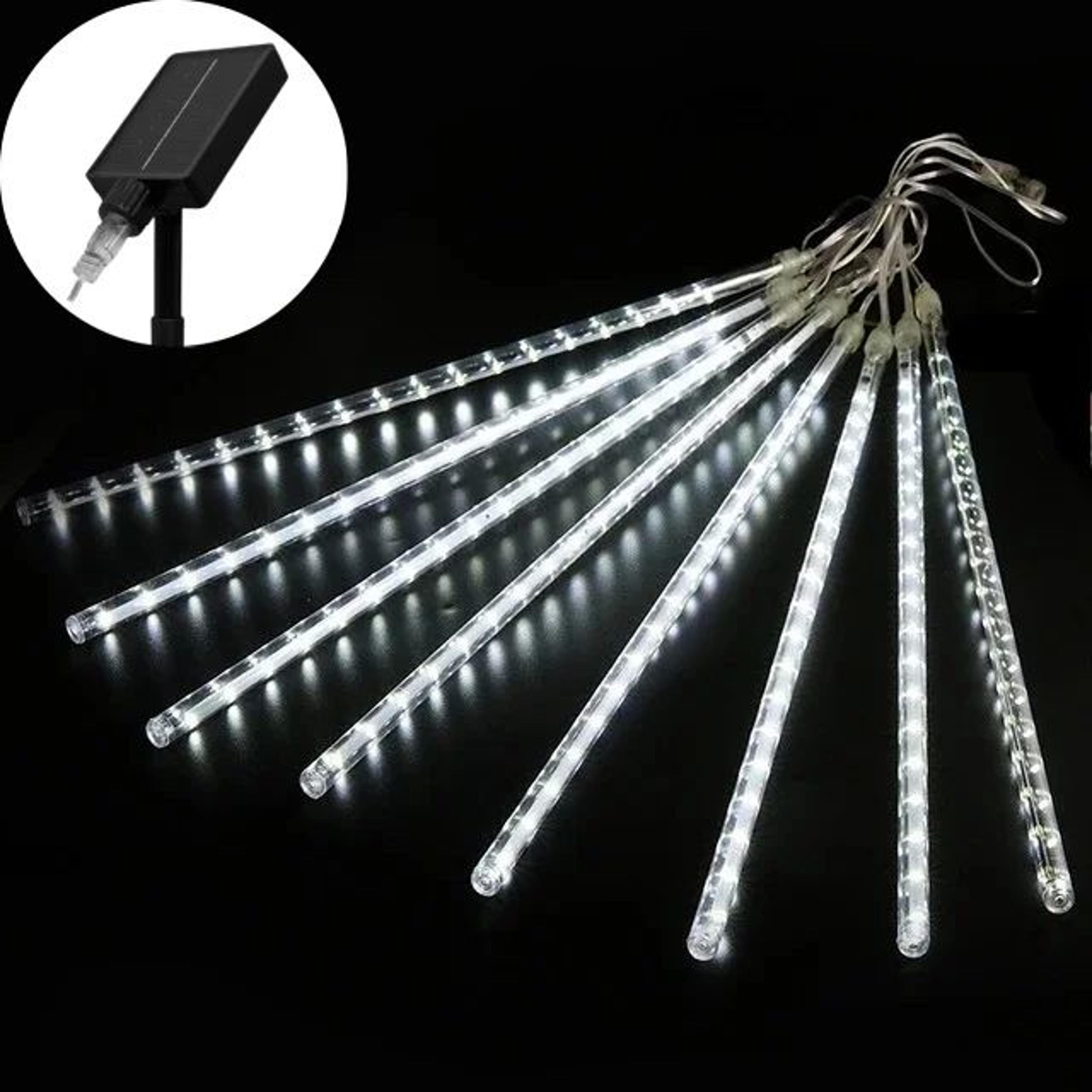 Solar Meteor Shower LED String Lights 6