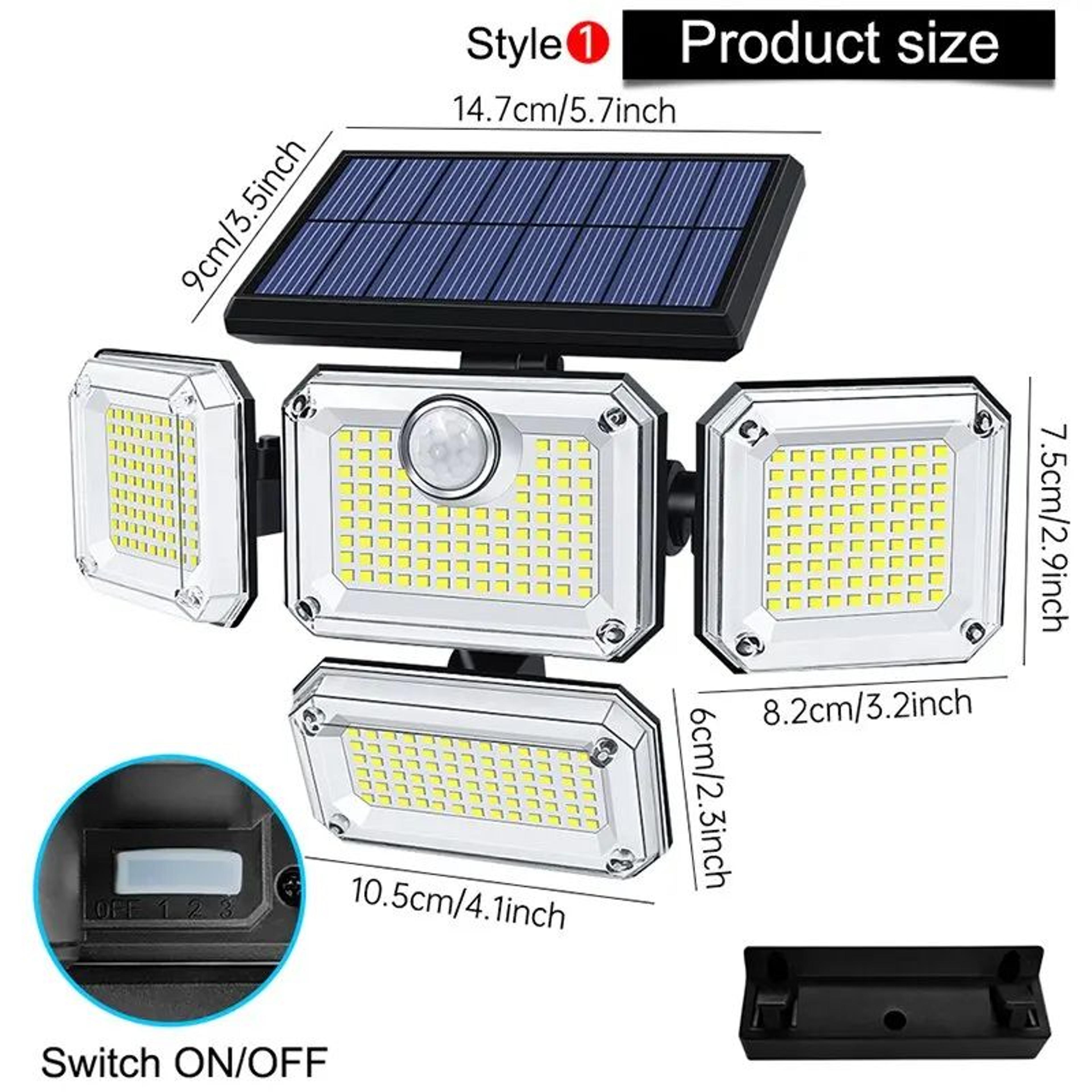20W Solar LED Garden Light With Adjustable Head 4