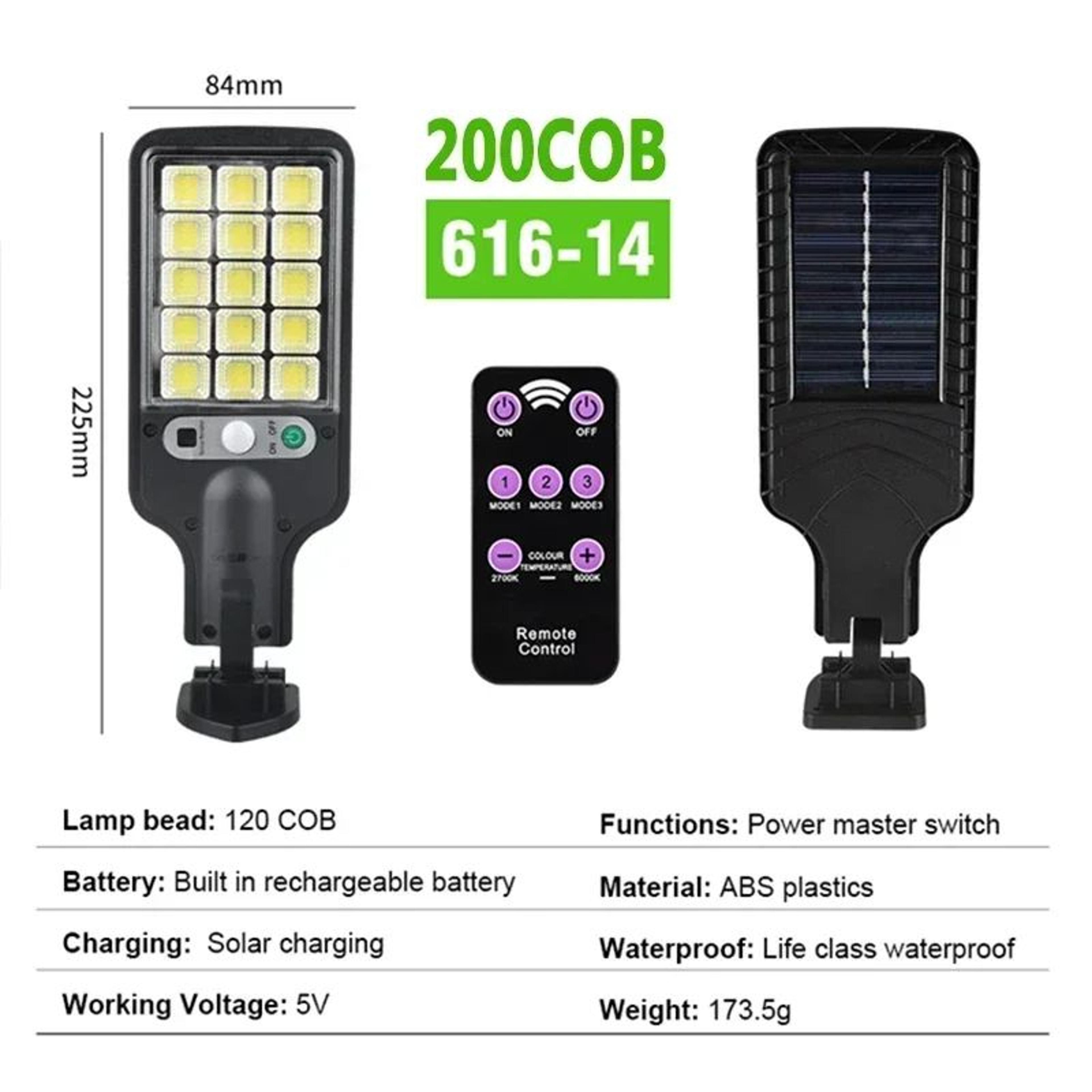 200 COB Solar Motion Sensor Security Light 7