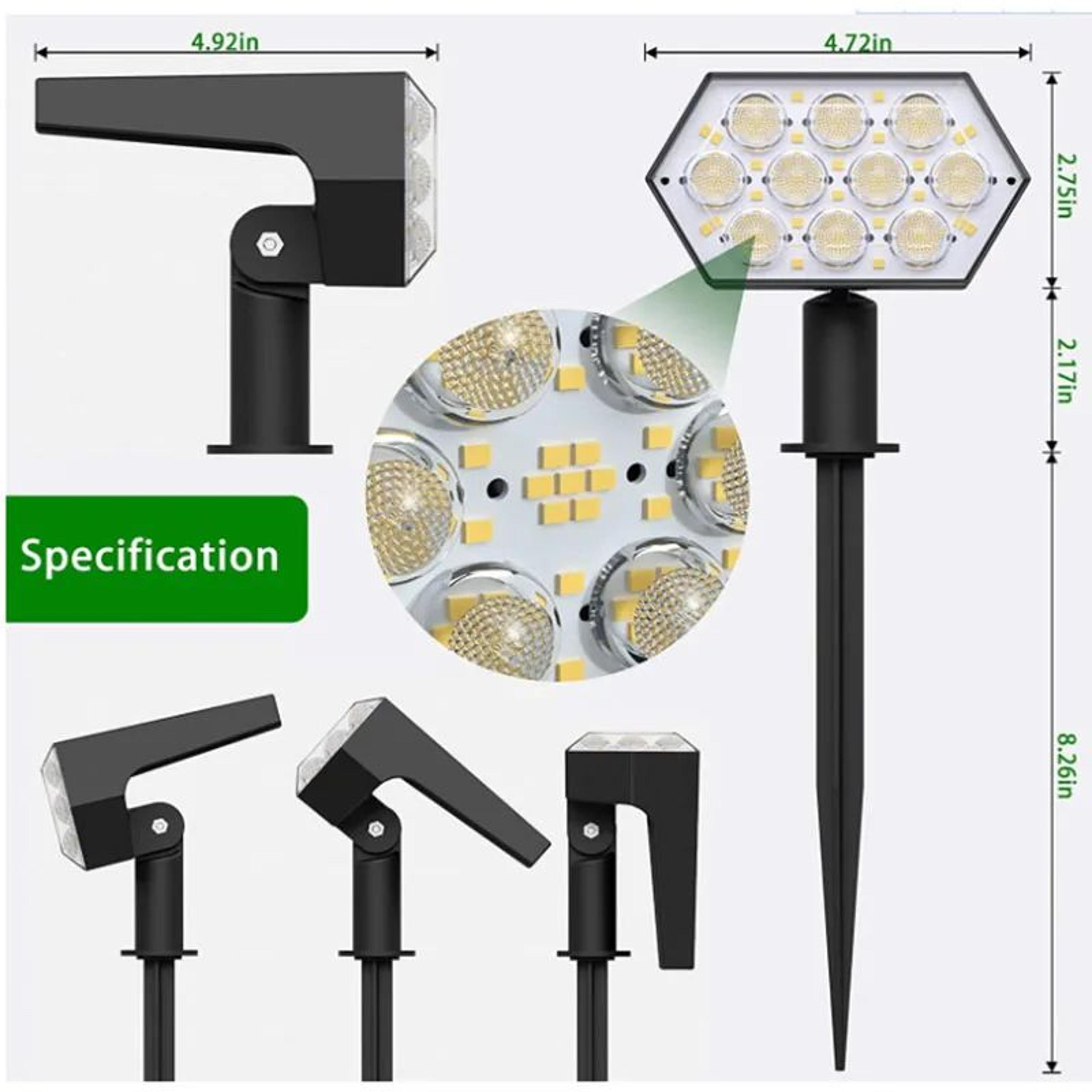 Adjustable Solar LED Landscape Spotlight 1