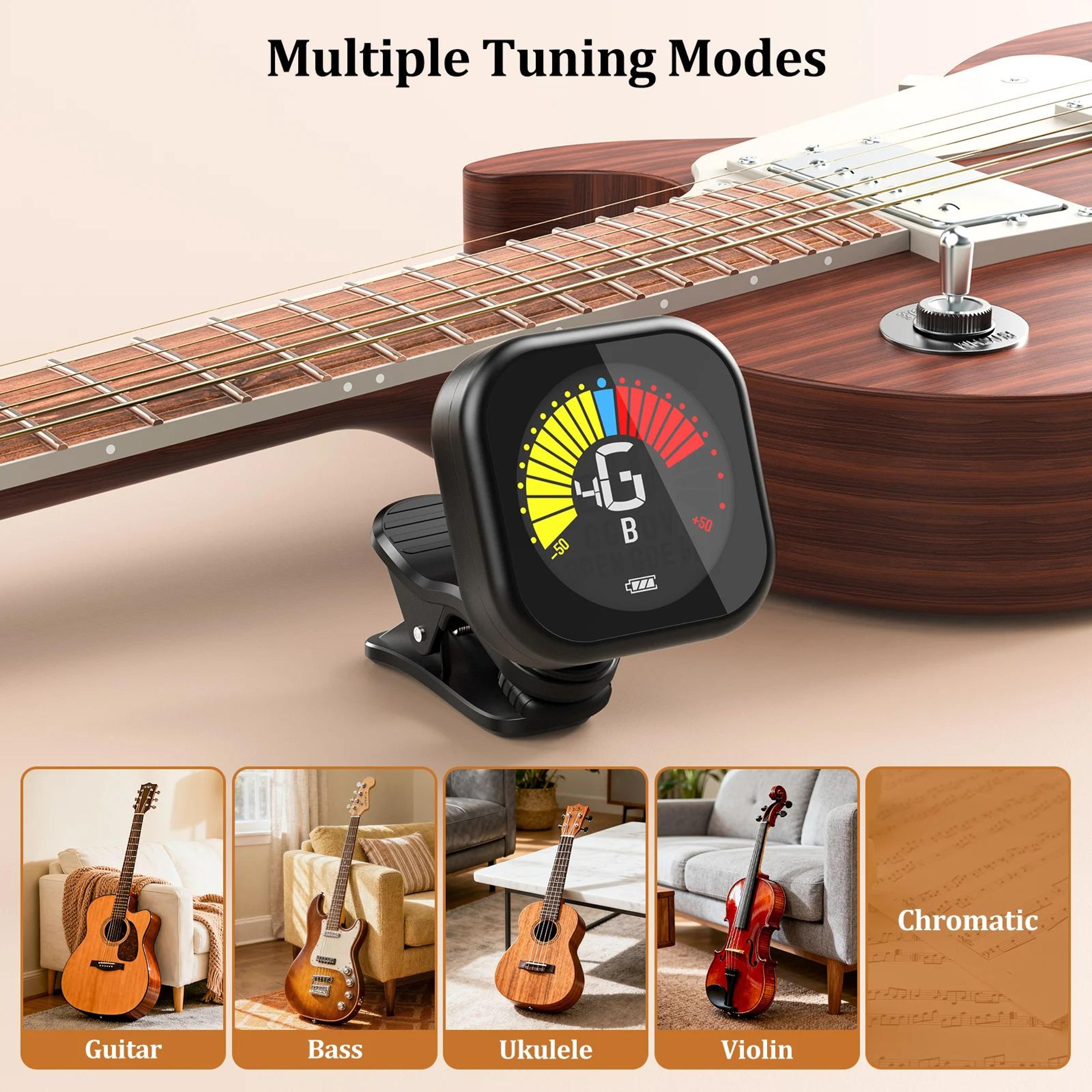 New Bee Clip On Color Screen Guitar Tuner With 360 Degree Rotation 2