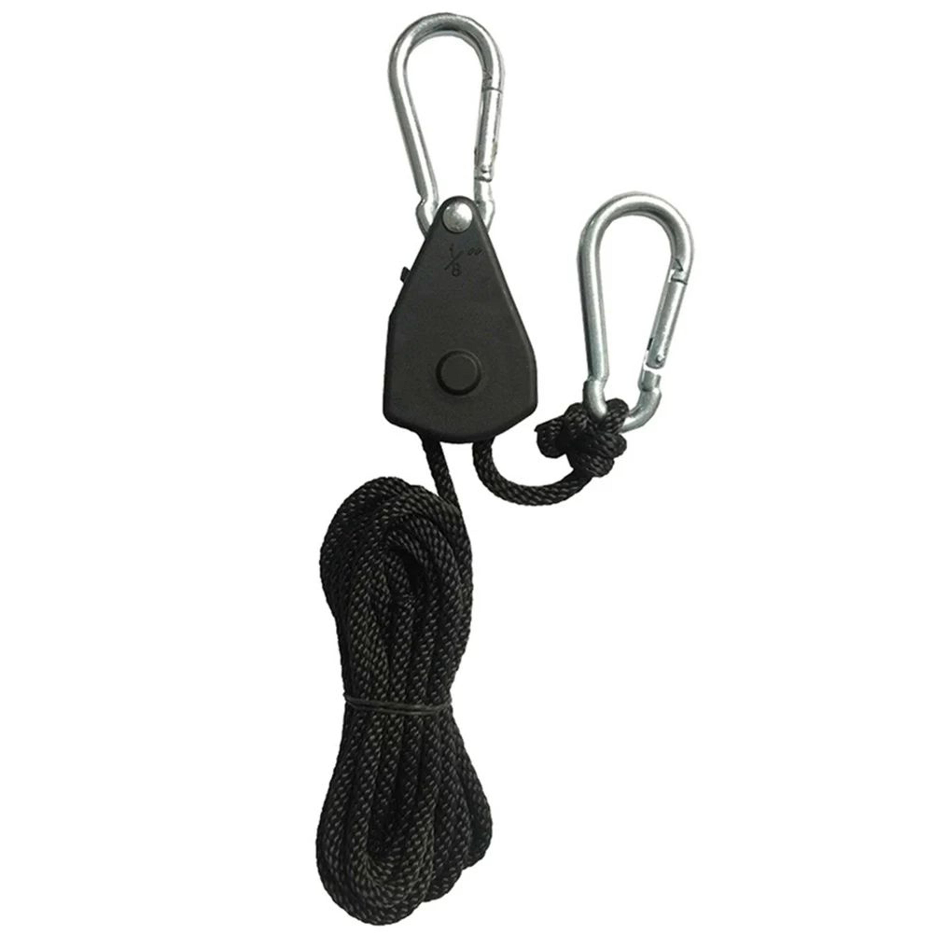 2m Camping Tent Rope Ratchet Tensioner With Pulley Hook 6