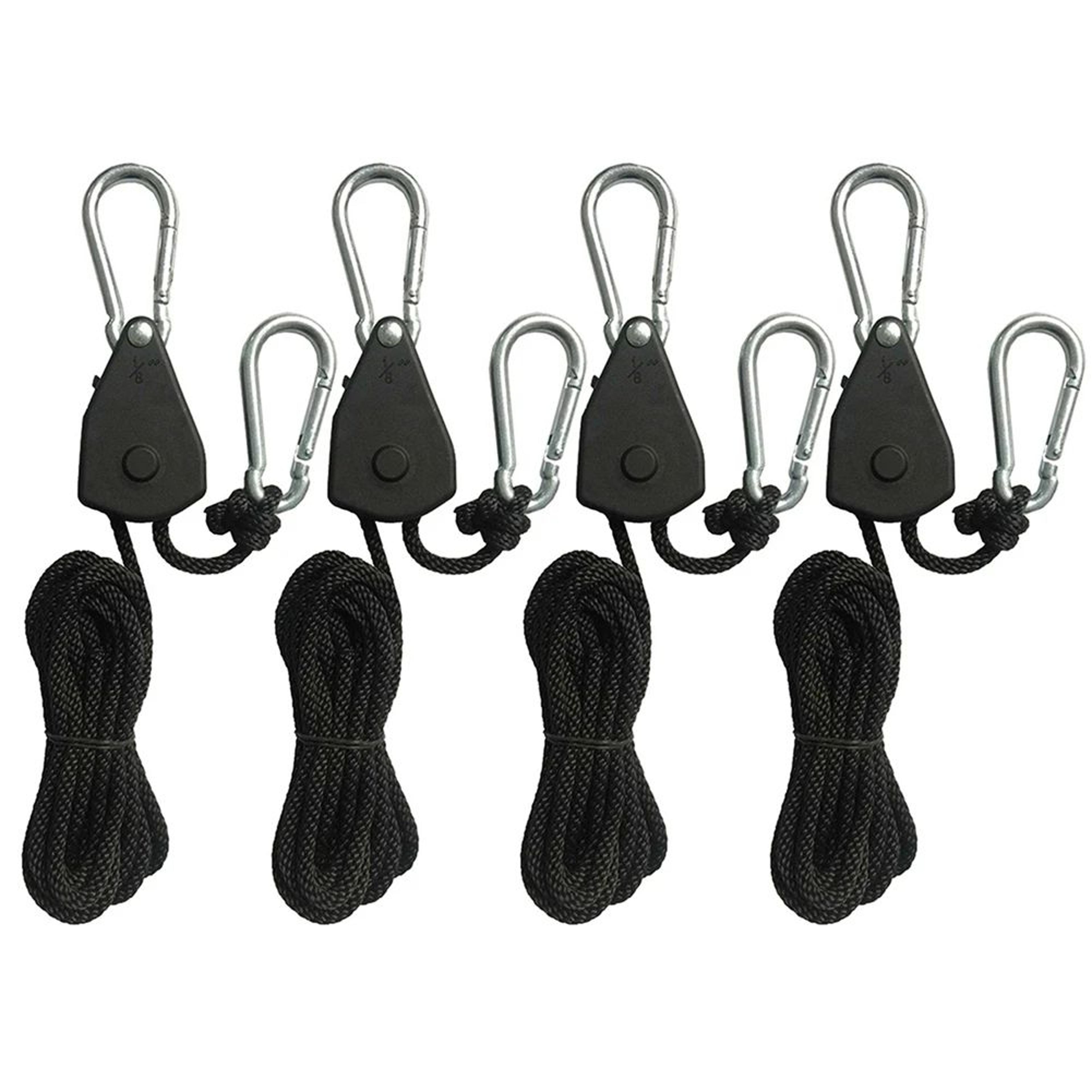 2m Camping Tent Rope Ratchet Tensioner With Pulley Hook 8