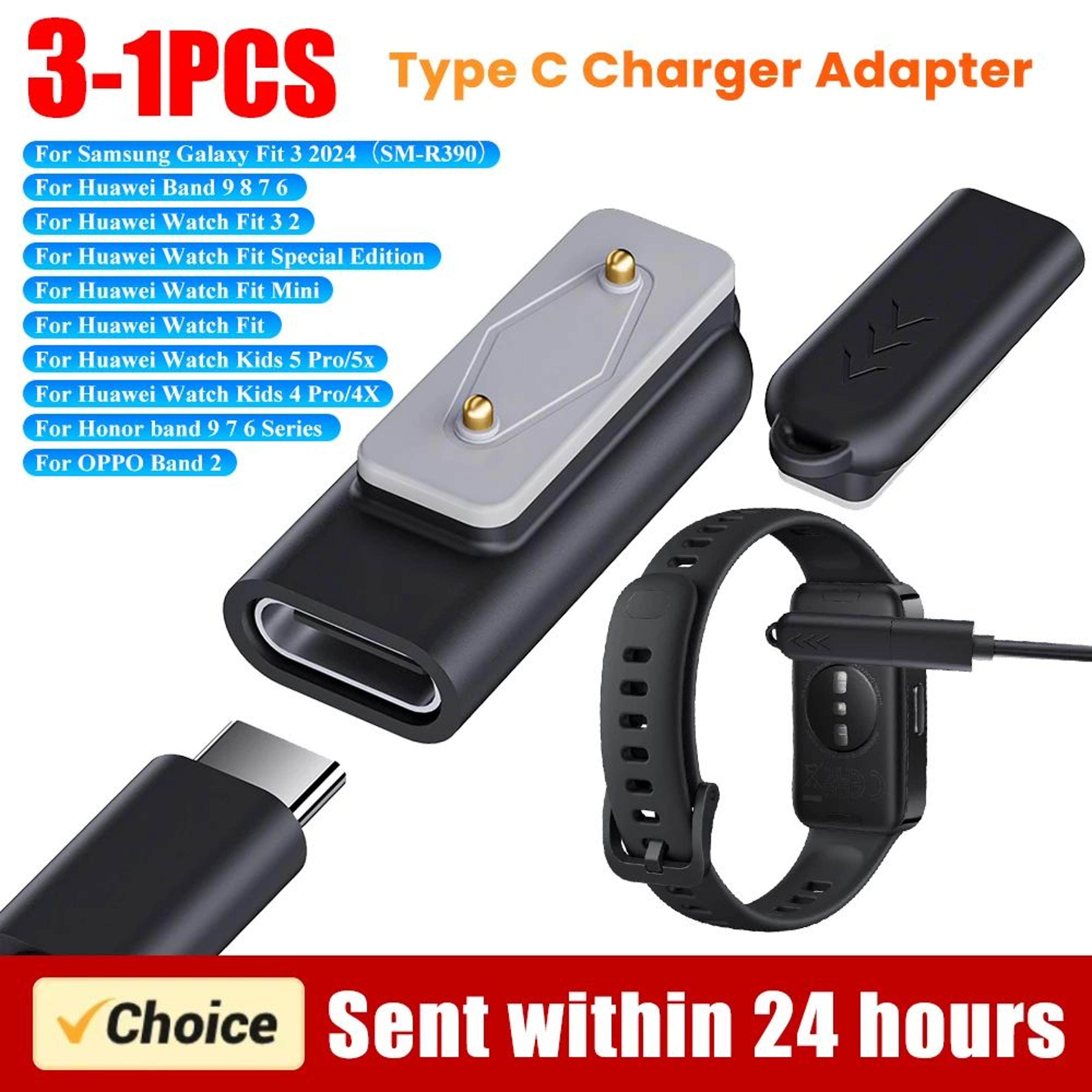 Right Angle Type C Watch Charging Adapter For Galaxy Fit 3 And Huawei Watch Fit 0