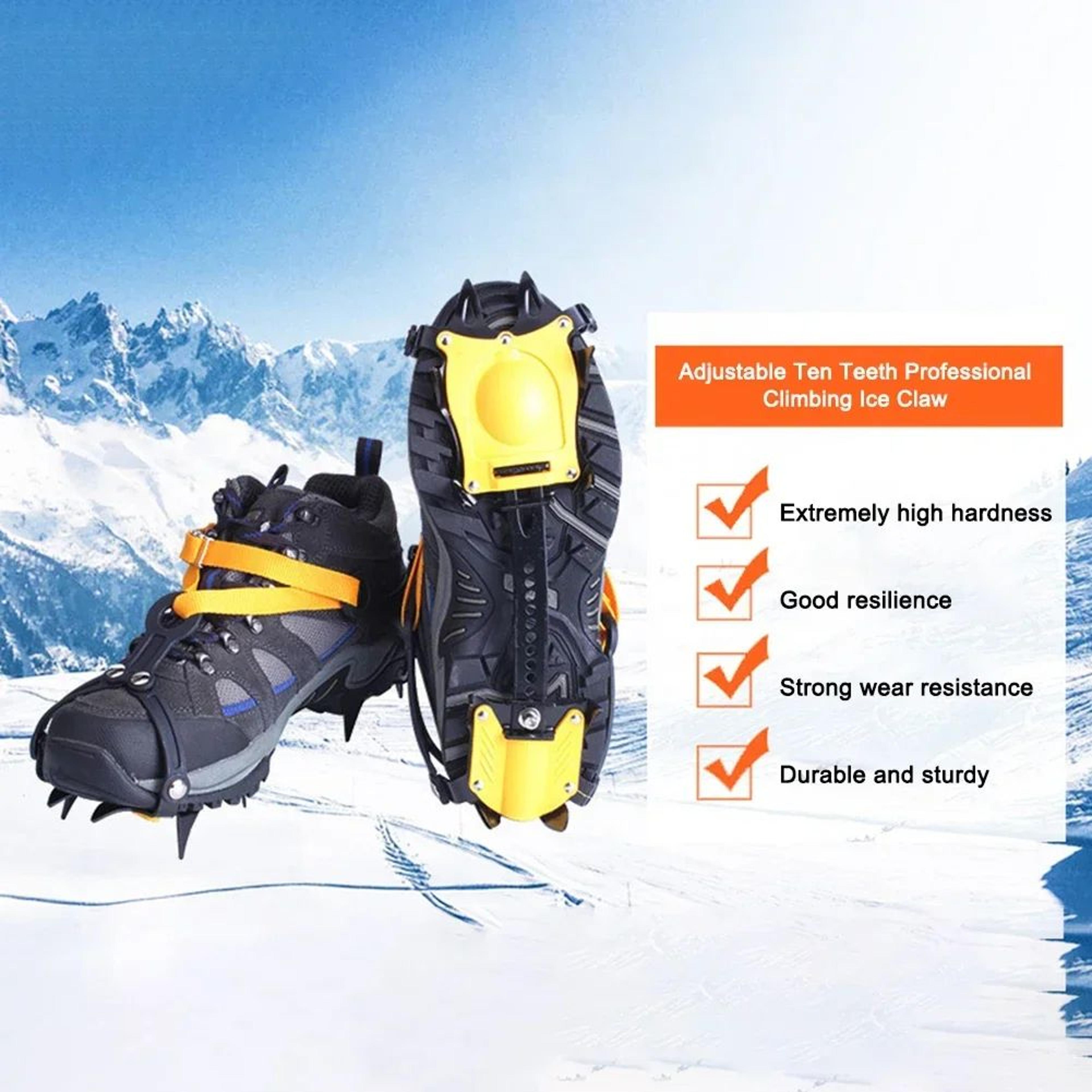 Stainless Steel 10 Teeth Adjustable Ice Crampons 3