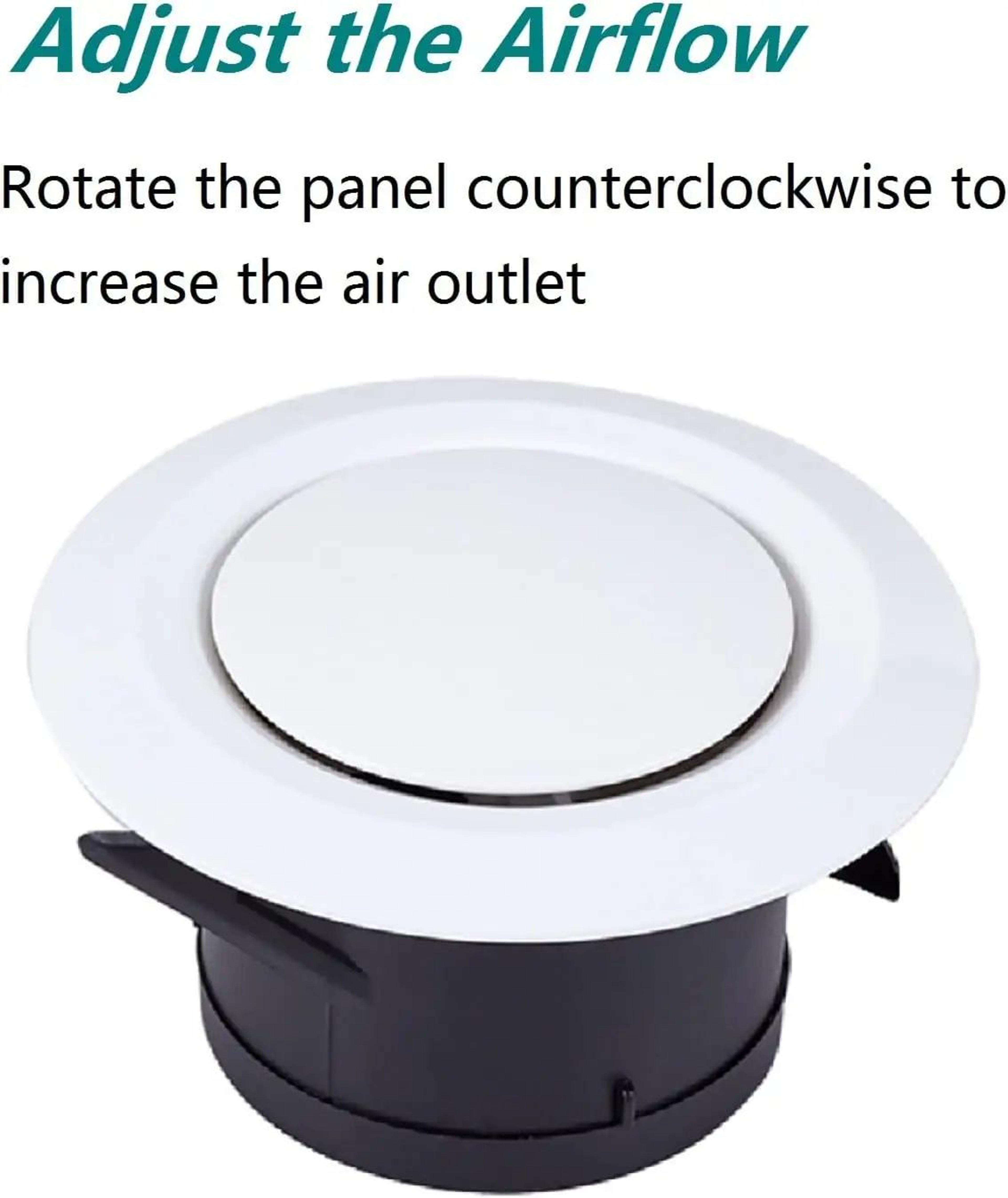 Adjustable Round Soffit Air Vent For Inline Duct Fan 2