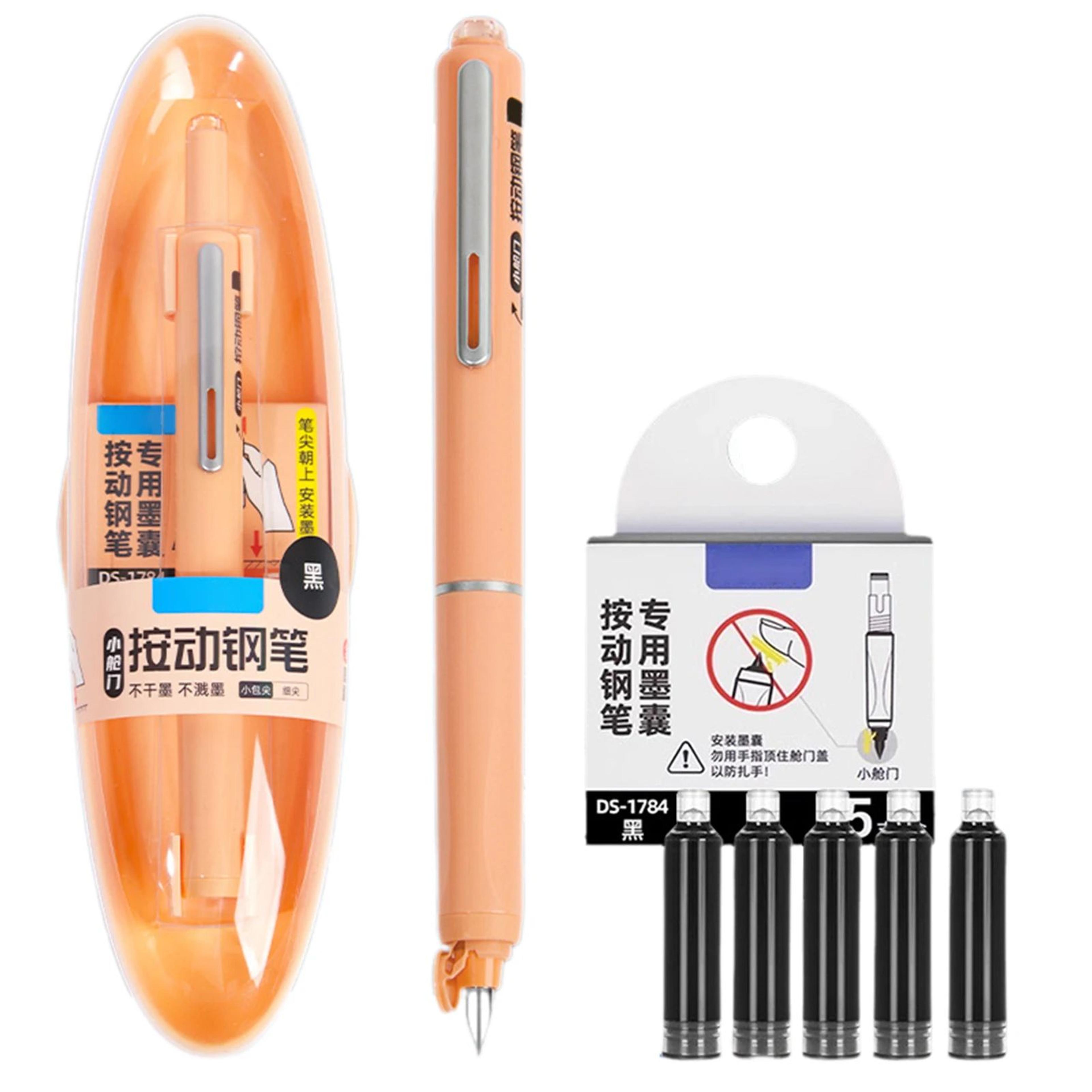 Retractable No Leak Fountain Pen With Refillable Ink Cartridges 11