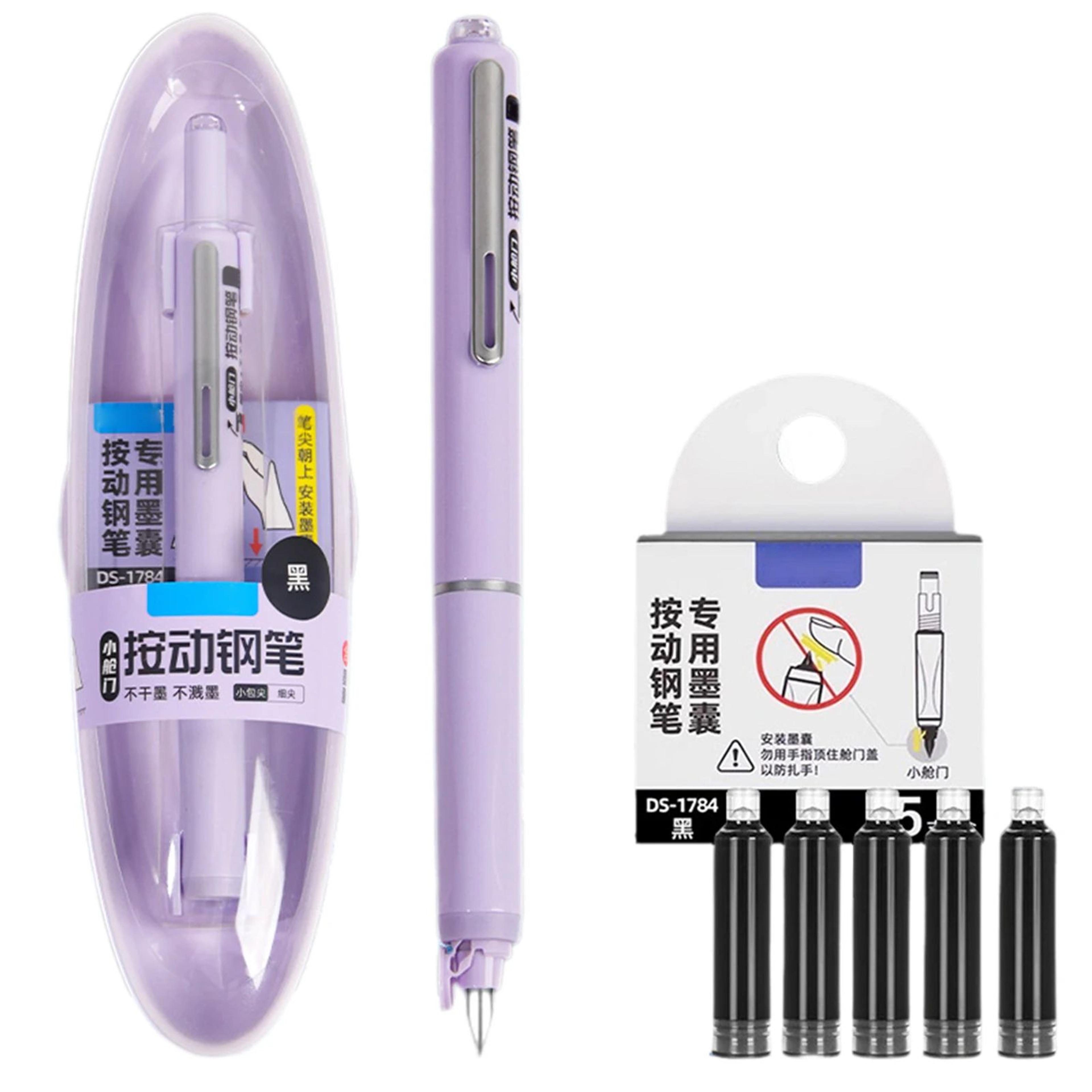 Retractable No Leak Fountain Pen With Refillable Ink Cartridges 10