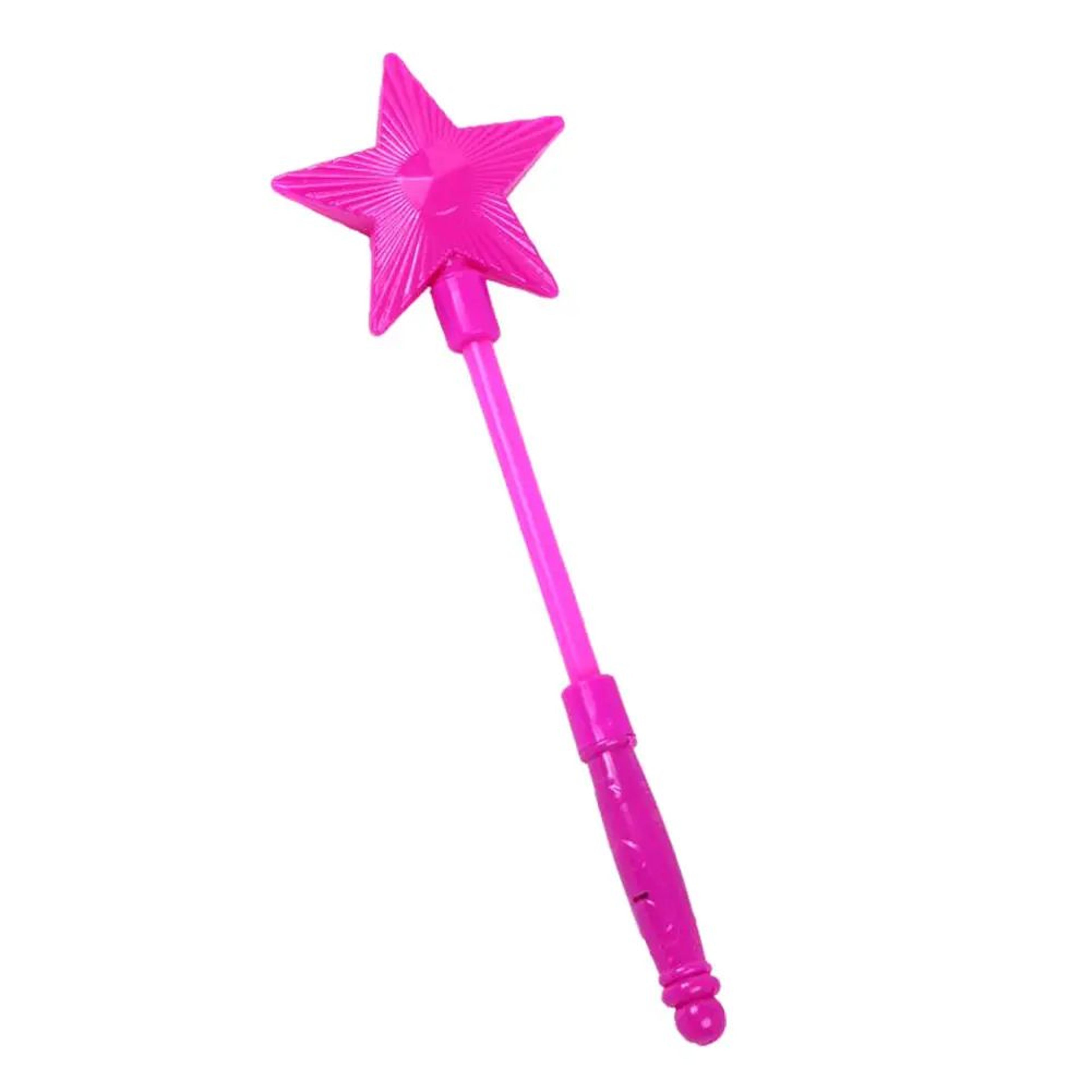 Pink LED Light Up Princess Star Magic Wand 6