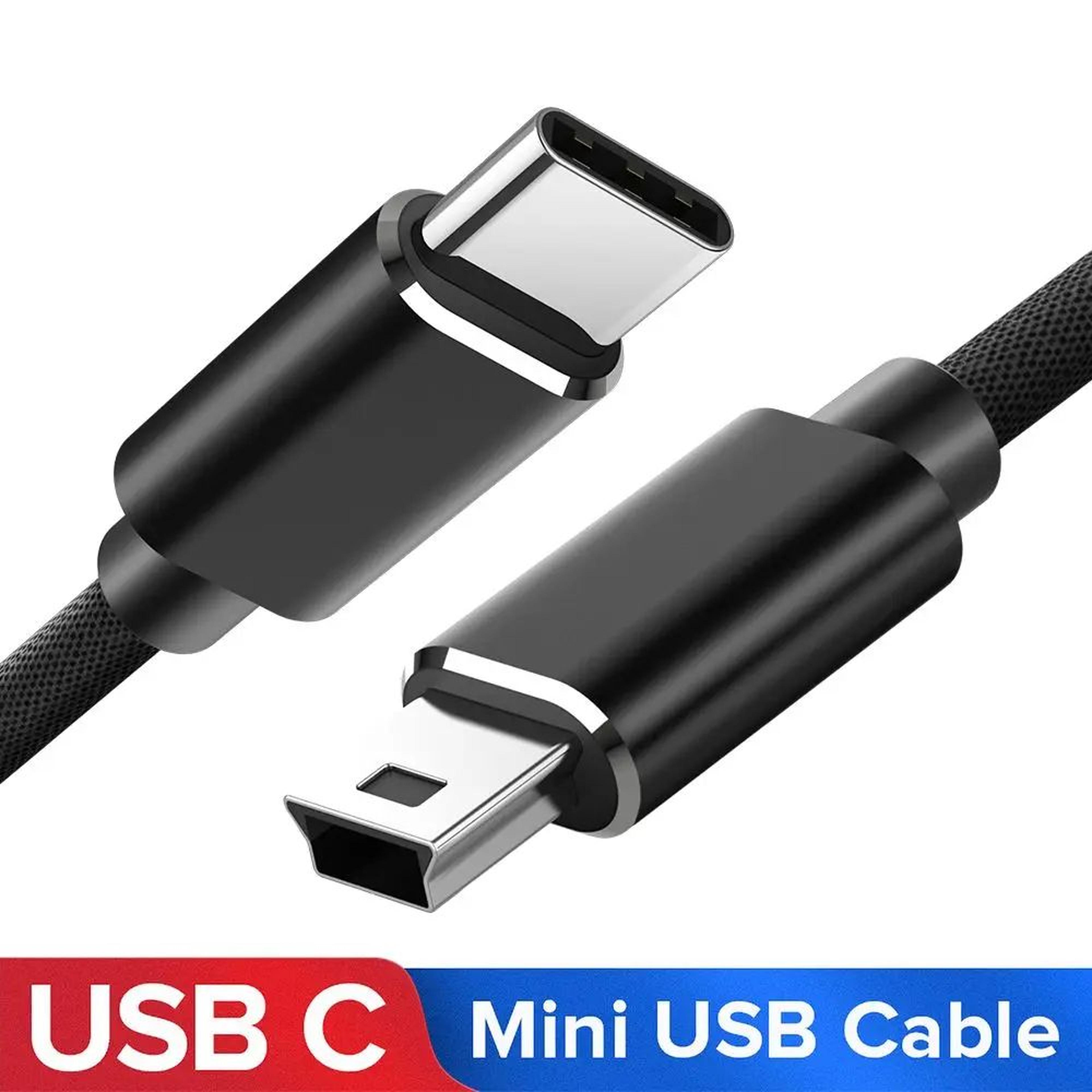 USB C To Mini USB 5 Pin Charging And Data Cable 0