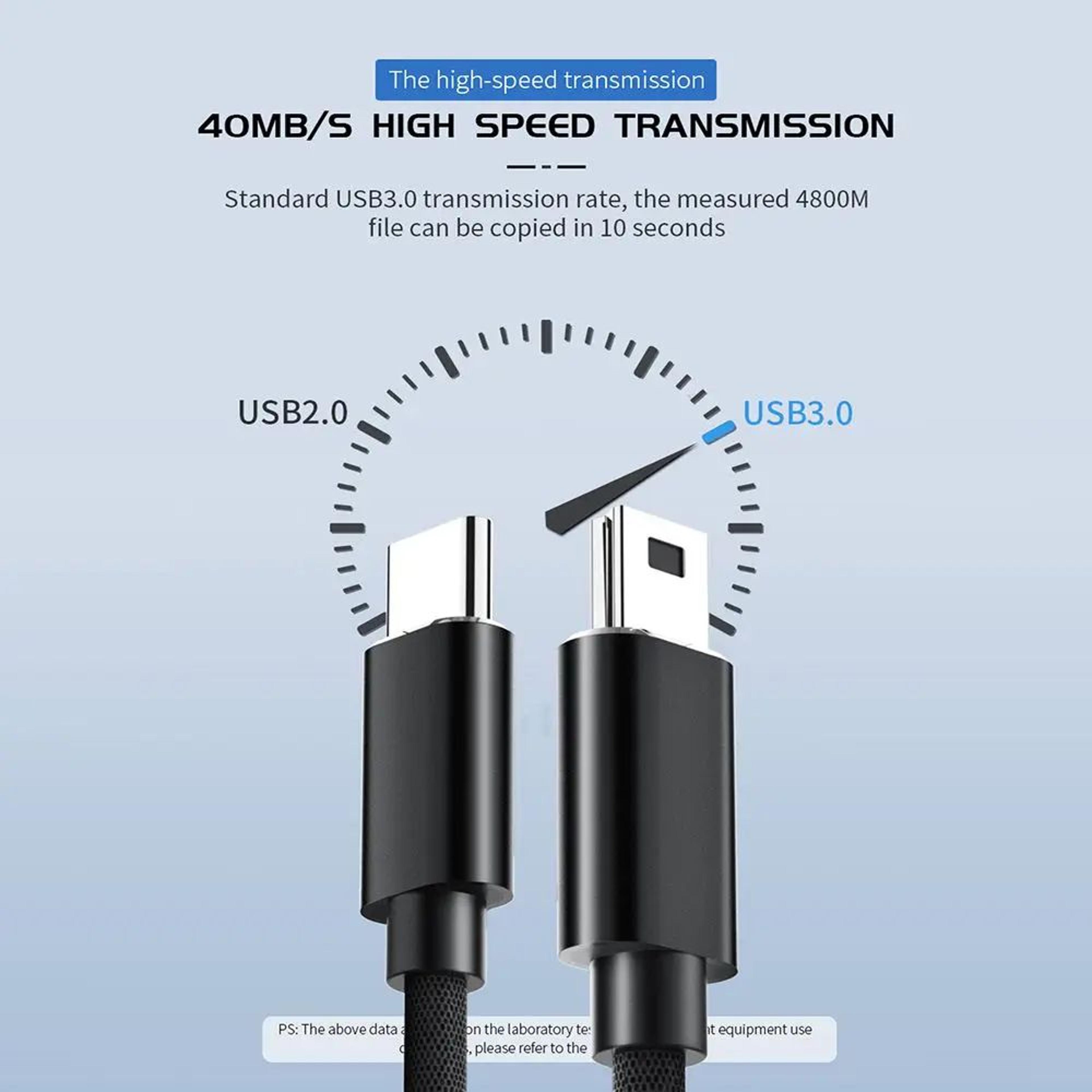 USB C To Mini USB 5 Pin Charging And Data Cable 3