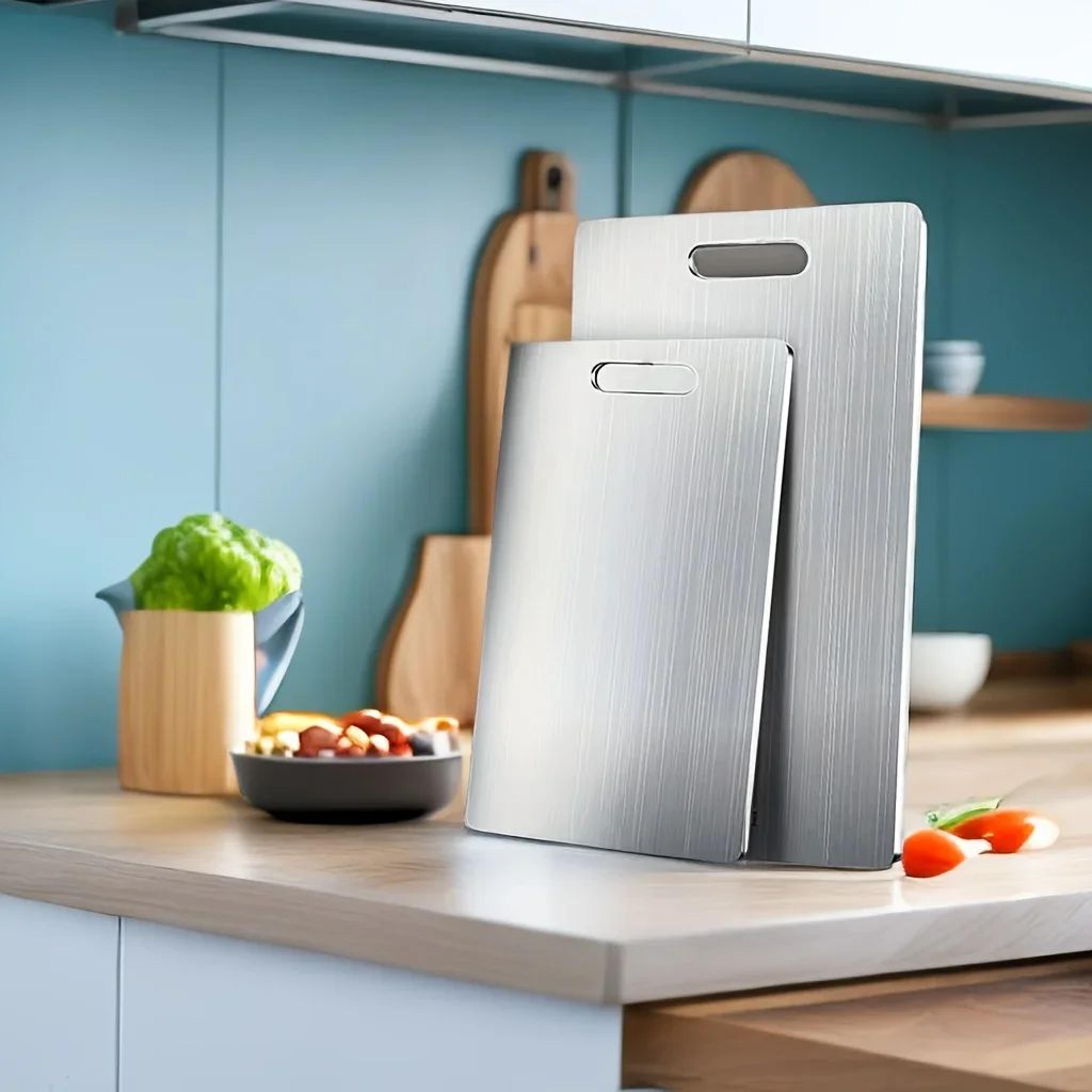 Thickened Double Sided Stainless Steel Cutting Board 0