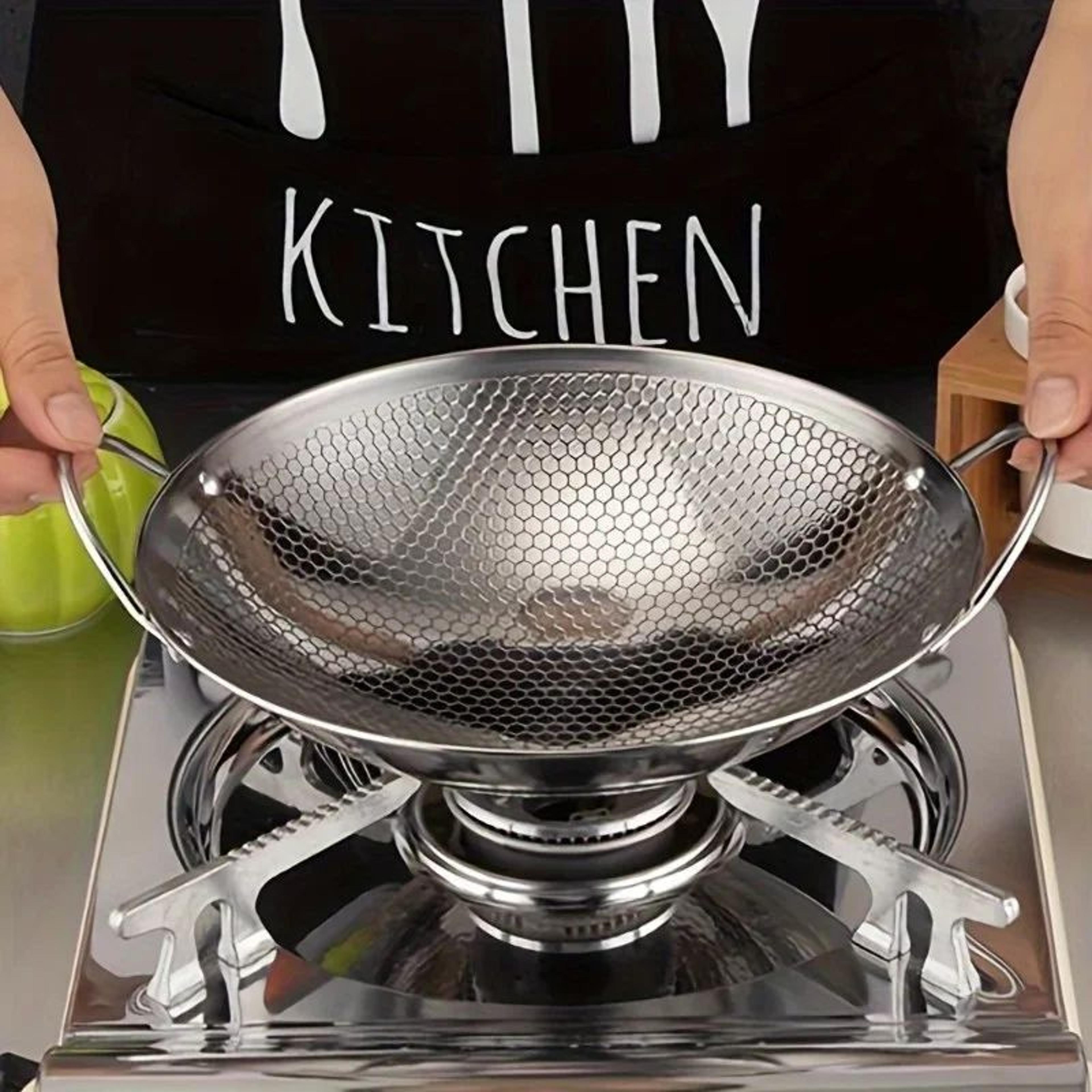 Stainless Steel Honeycomb Nonstick Skillet With Handle 1