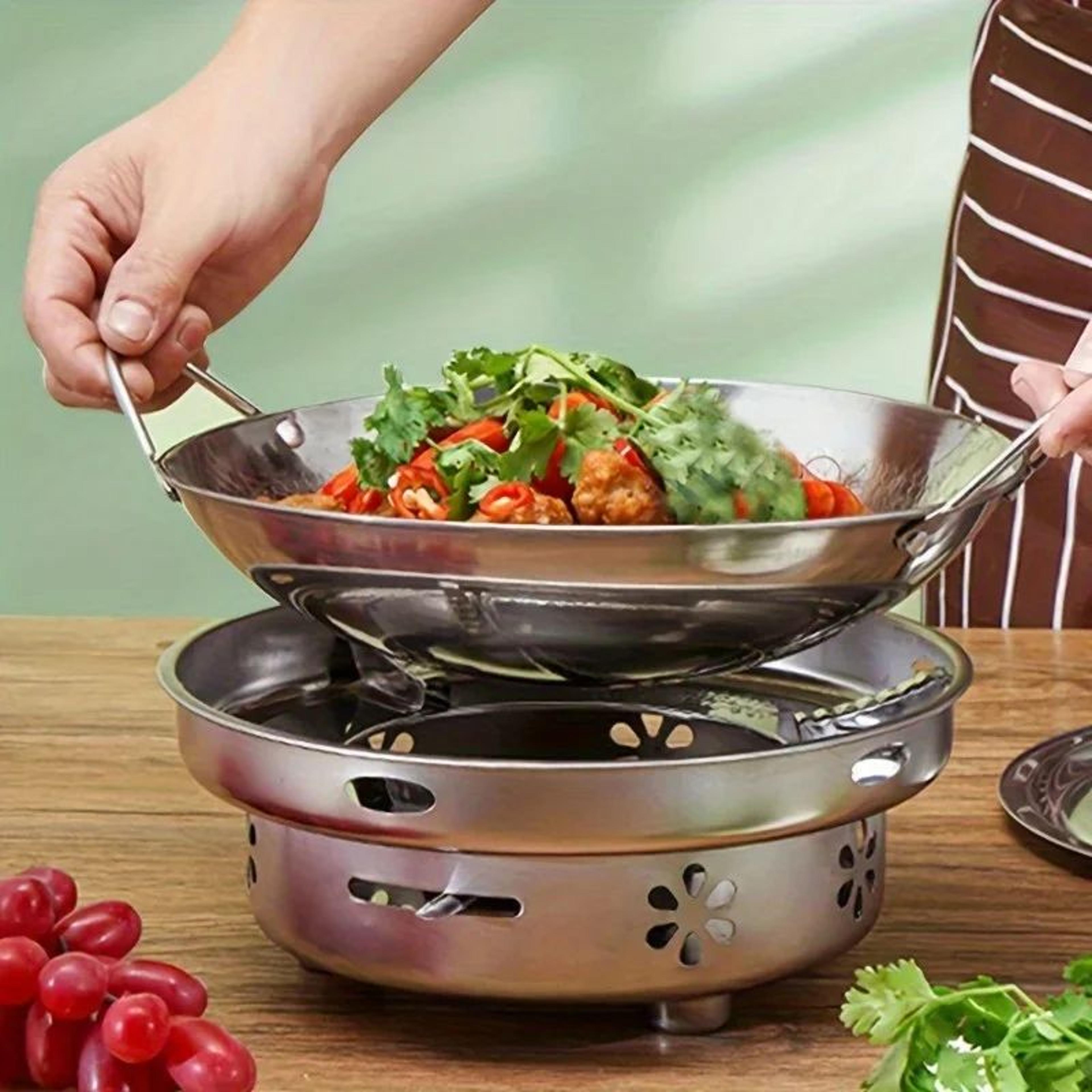 Stainless Steel Honeycomb Nonstick Skillet With Handle 2