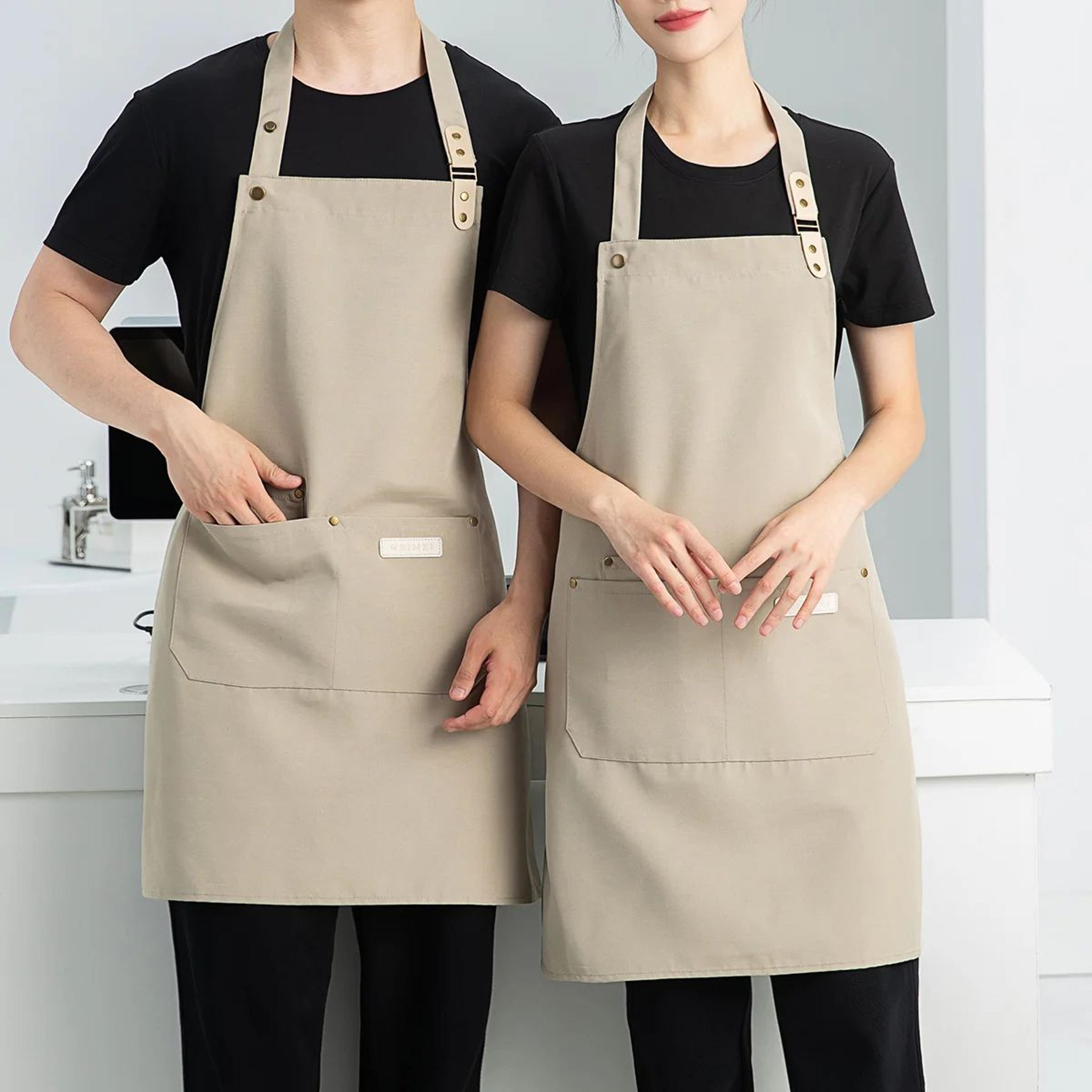 Unisex Waterproof Canvas Chef Apron For Kitchen And Work 4