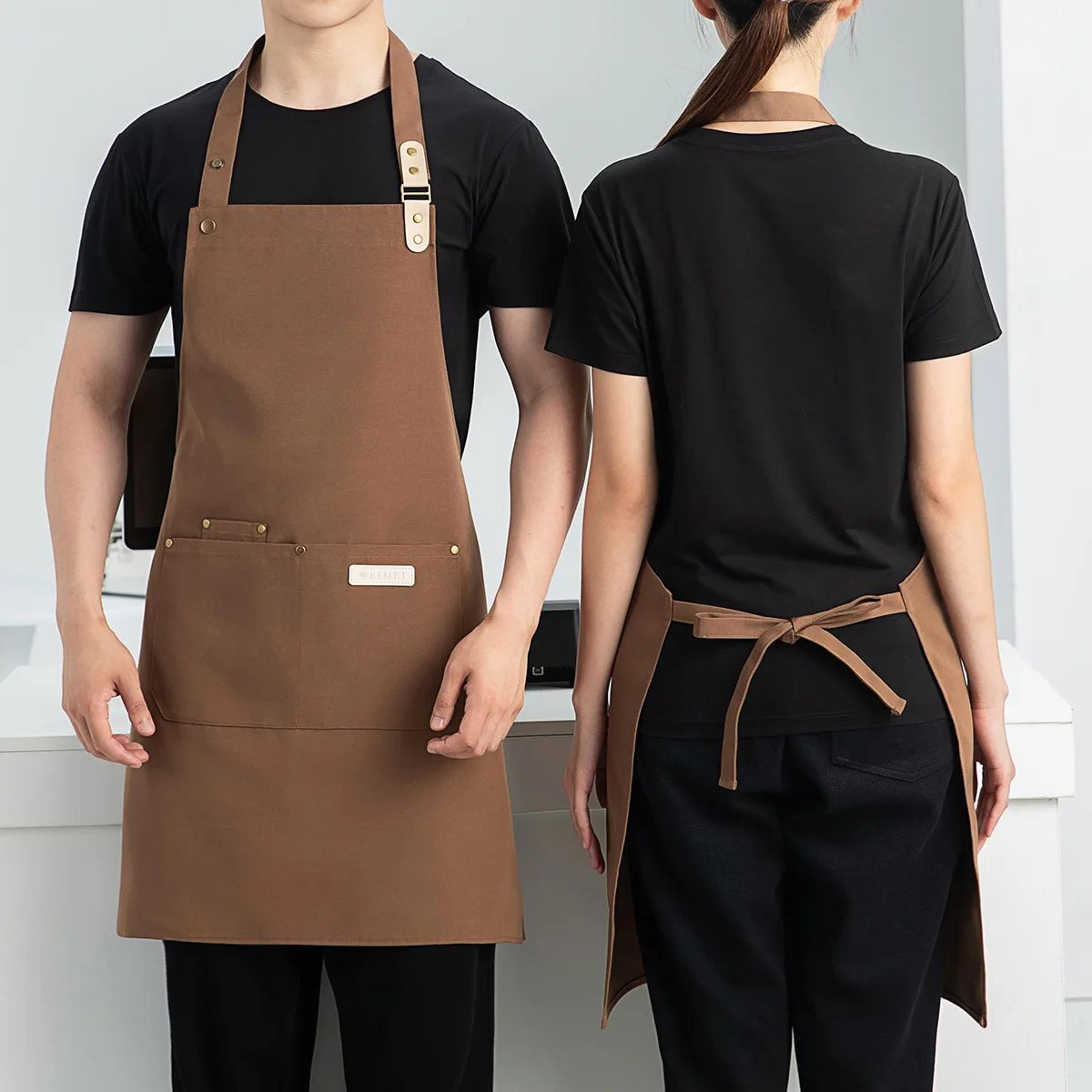 Unisex Waterproof Canvas Chef Apron For Kitchen And Work 5