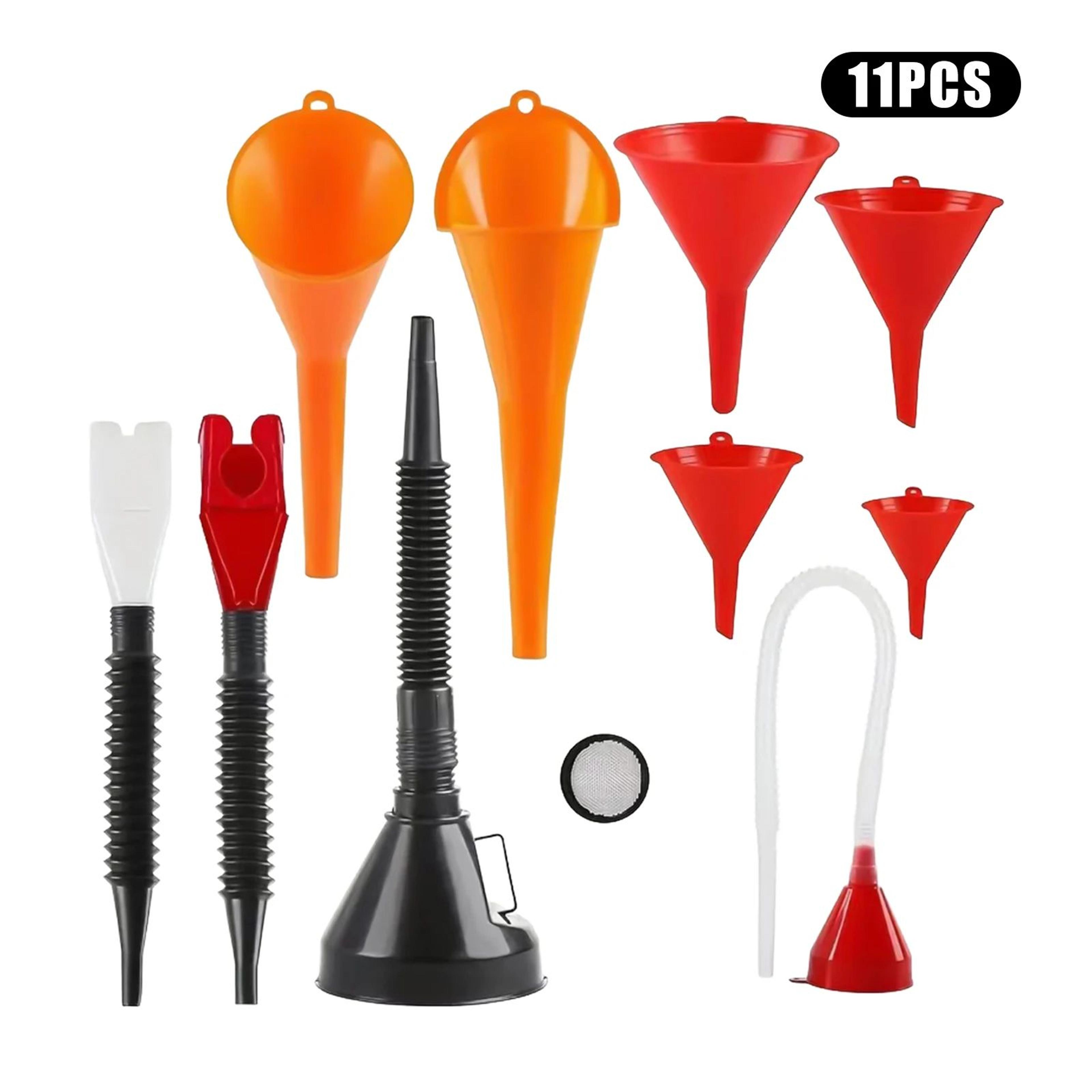 Automotive Wide Mouth Flexible Funnel Set For Oil And Fuel 6