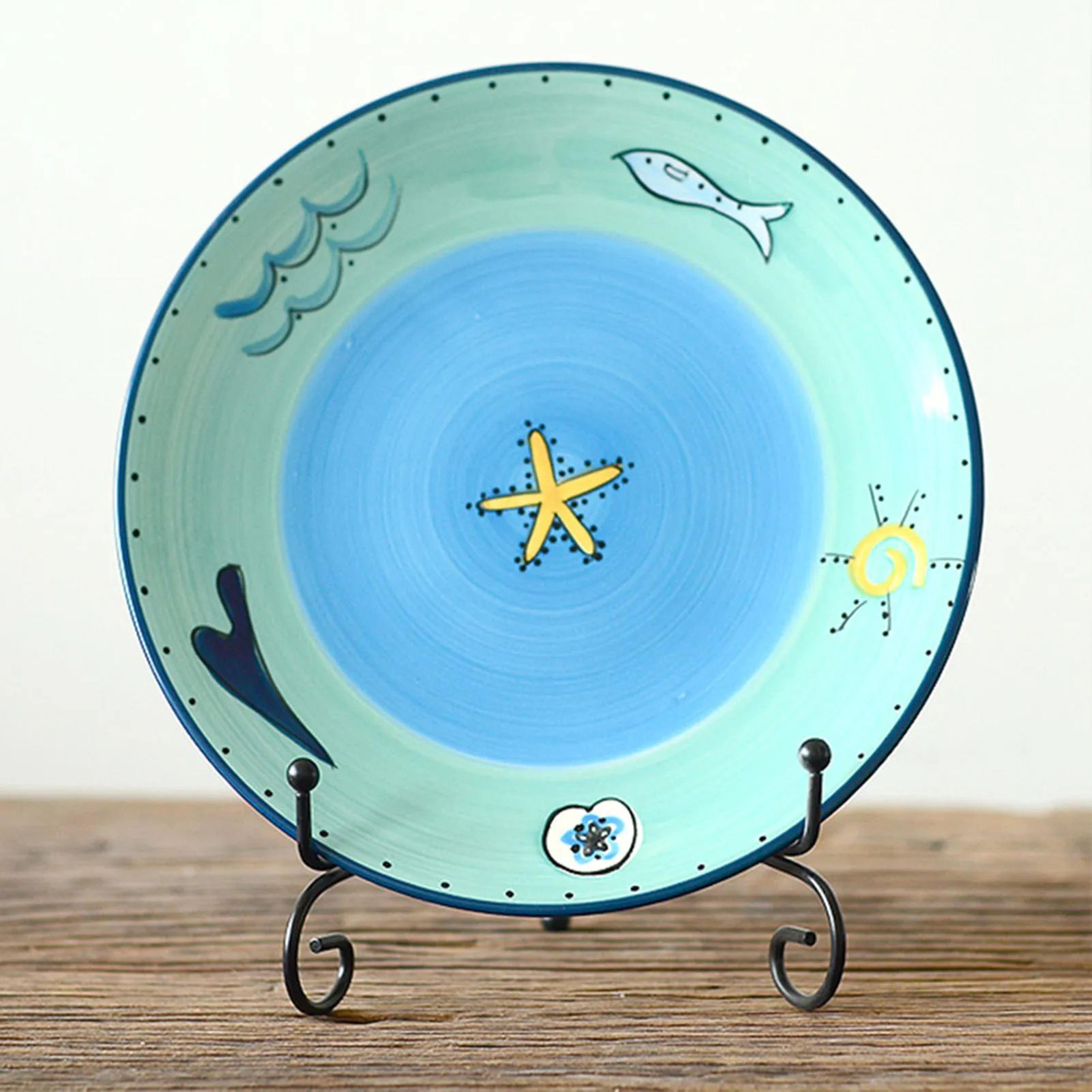 Black Iron Tea Cake And Decorative Plate Display Stand 4
