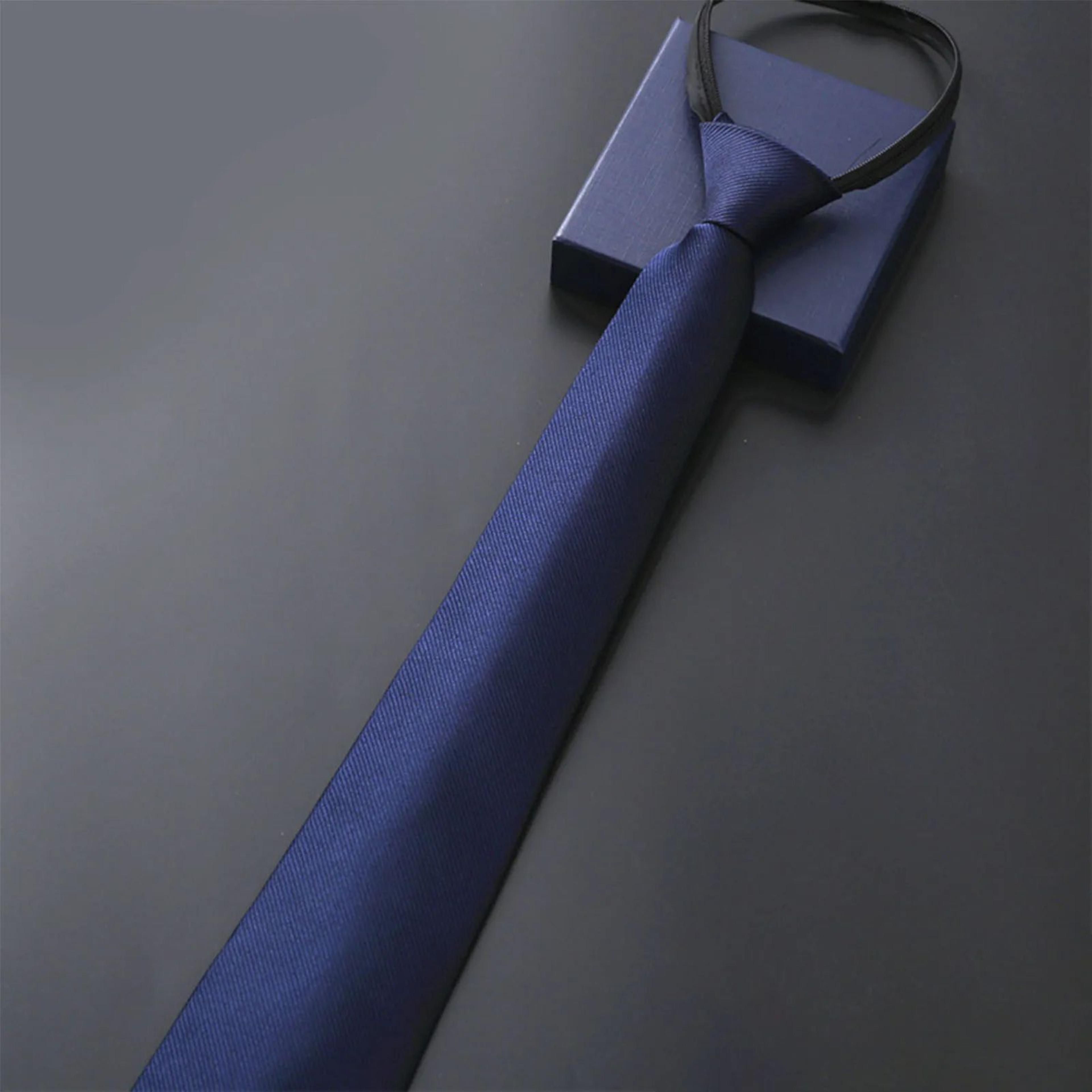 Adjustable Zipper Necktie For Men 3