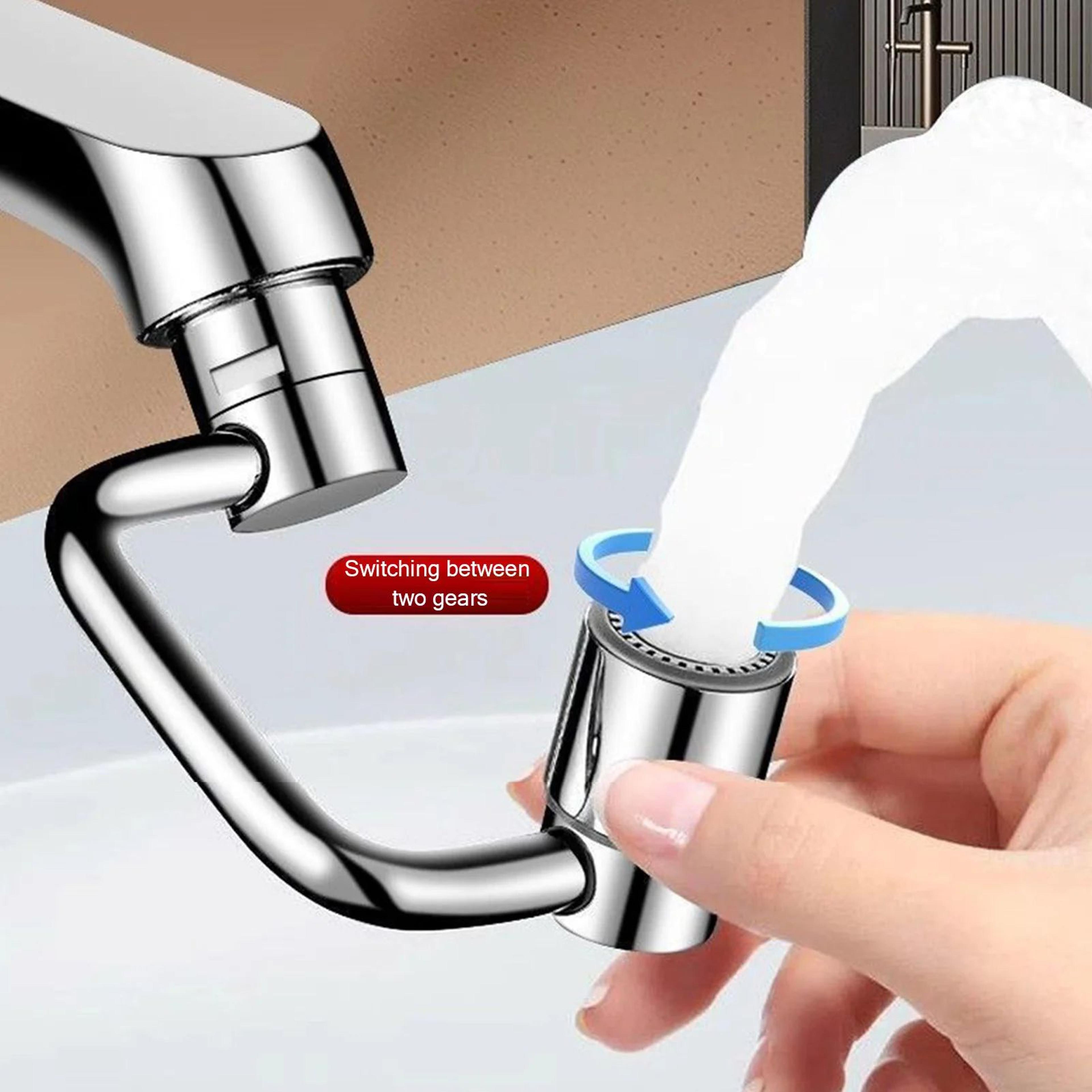 flexiflow rotating stainless steel faucet extender for kitchen and bathroom