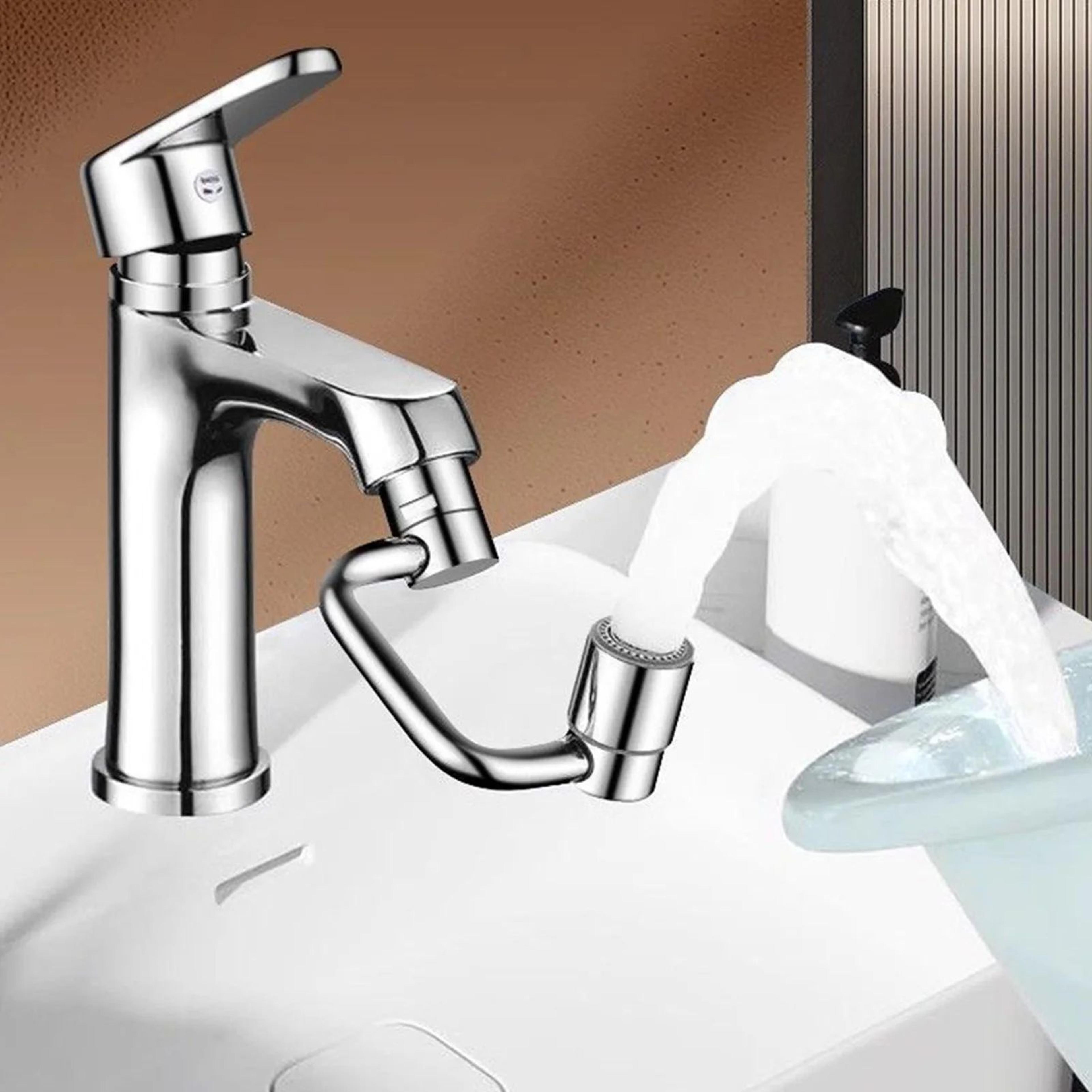 Flexiflow Rotating Stainless Steel Faucet Extender For Kitchen And Bathroom 1