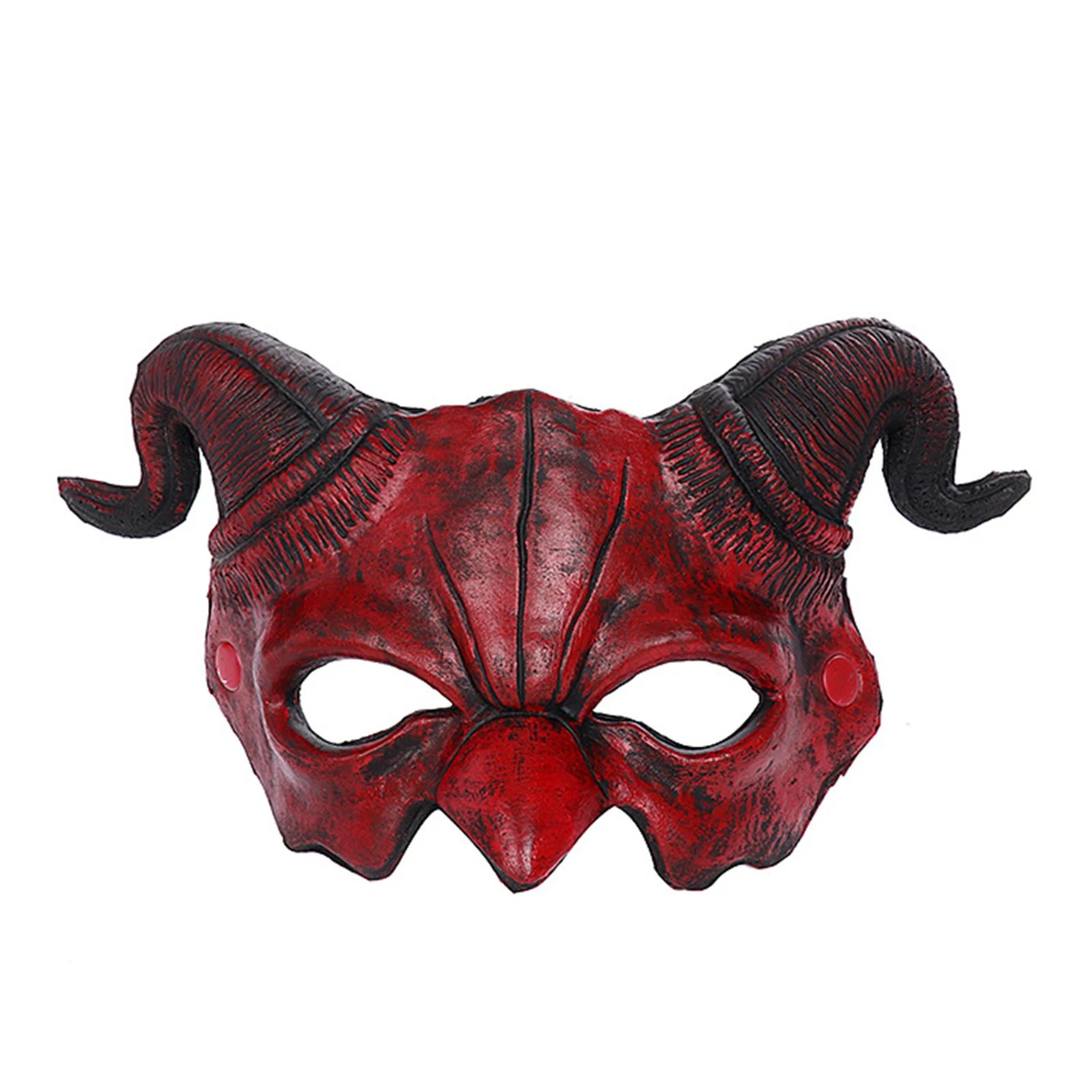 Realistic Sheep Horned Devil Mask For Halloween Cosplay 5