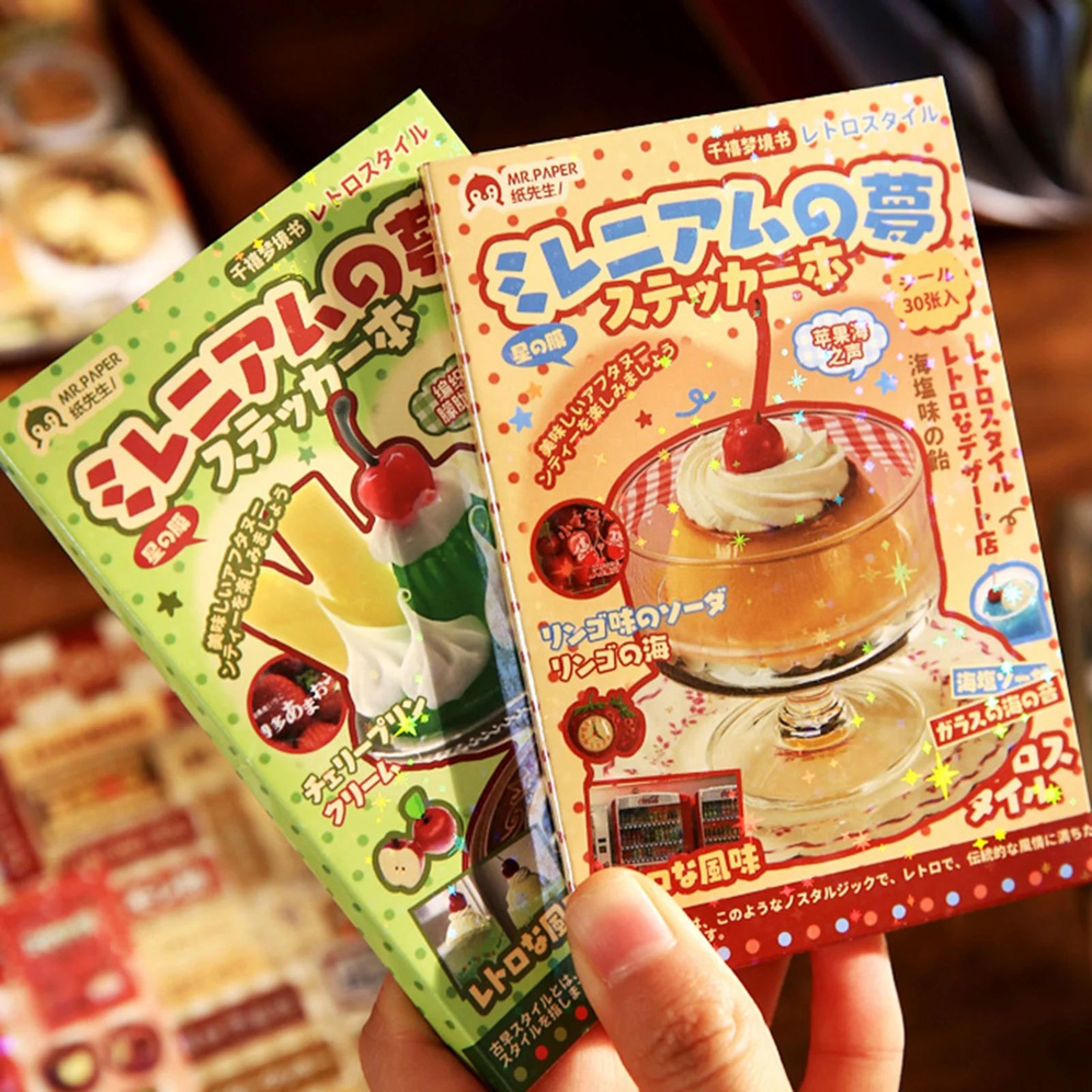 food dessert cake sticker book for diy crafts and decoration
