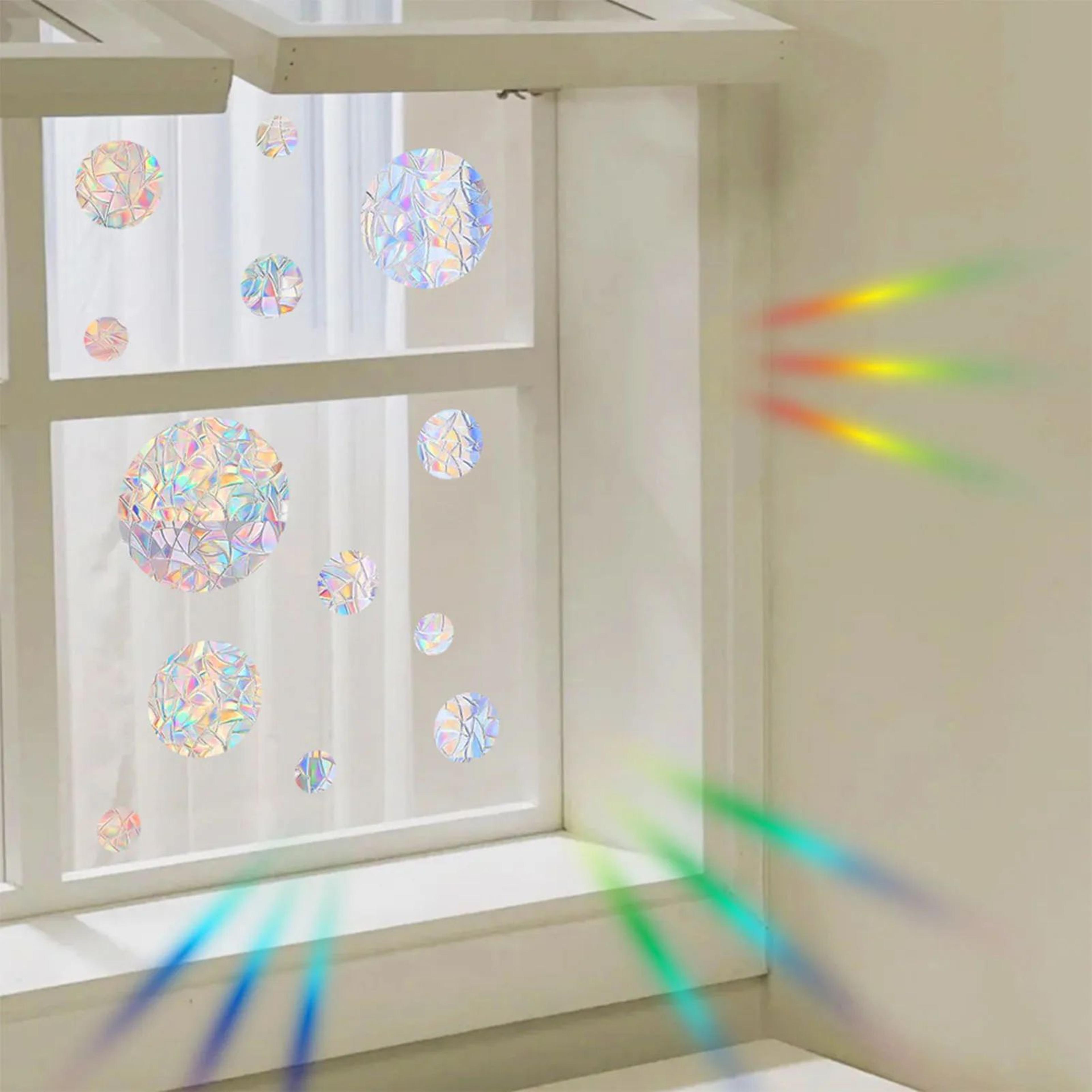 Reusable Rainbow Window Clings Anti Collision Stickers 8