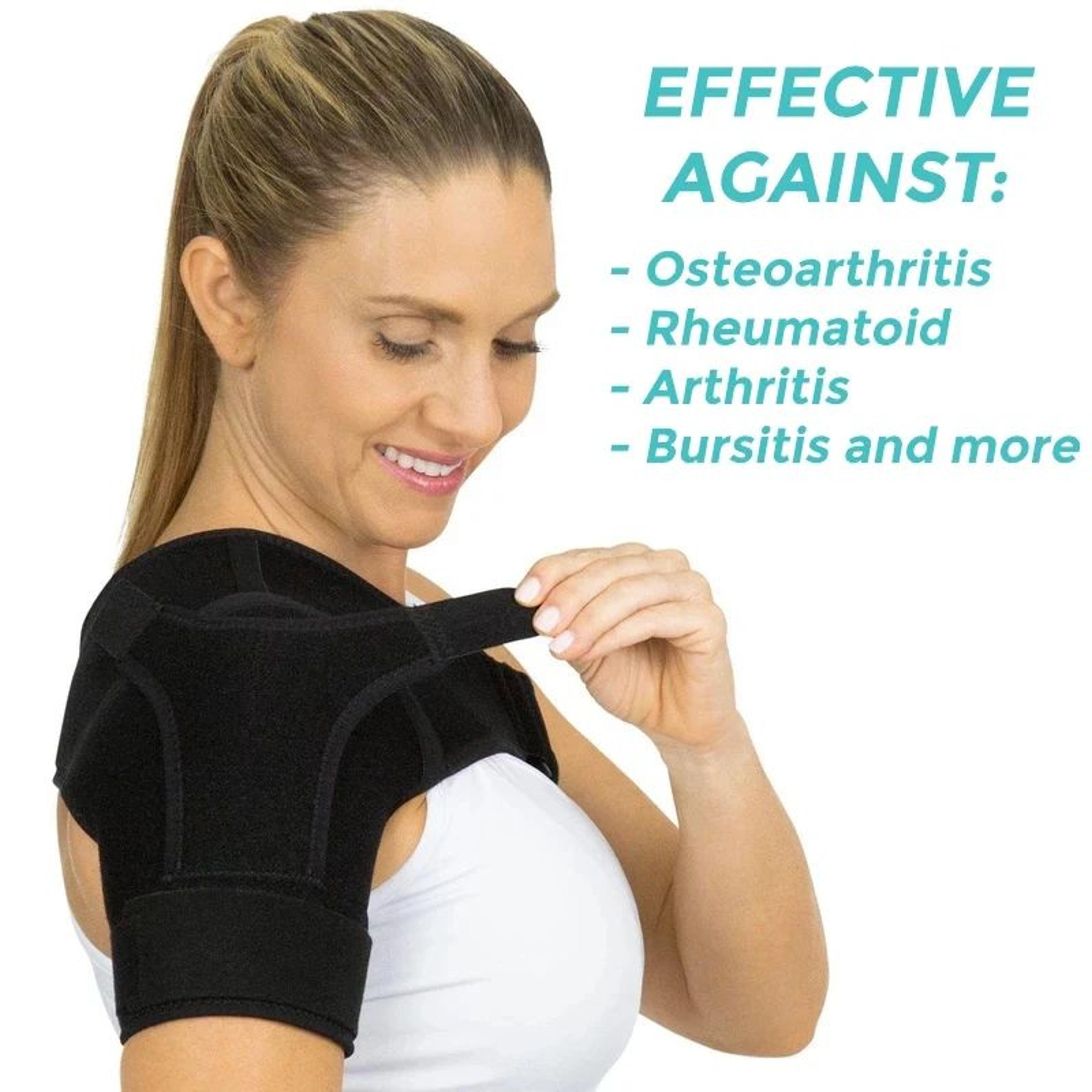 adjustable shoulder support brace with compression pressure pad