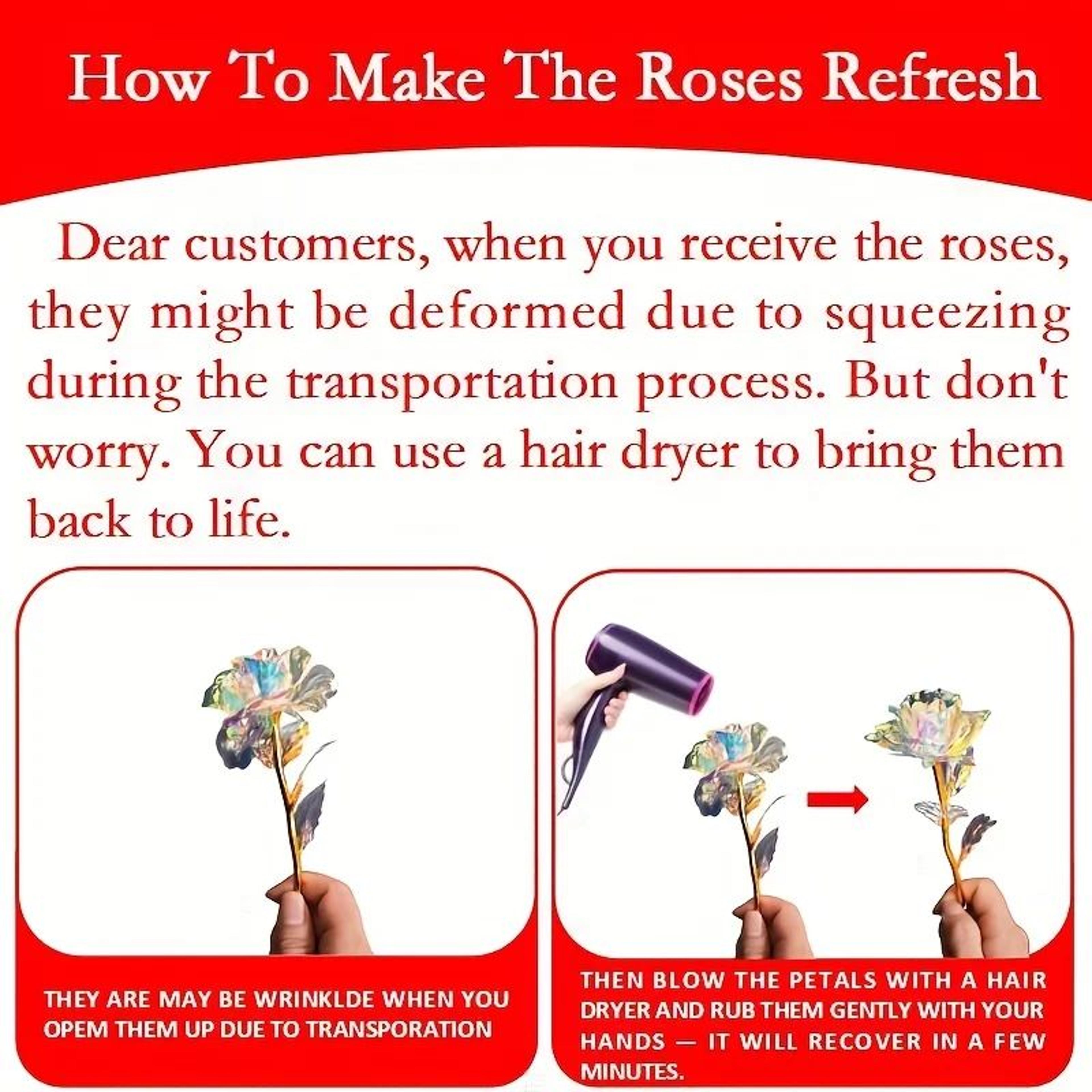 Eternal Foil Rose Flower With Gift Box And Greeting Card 4