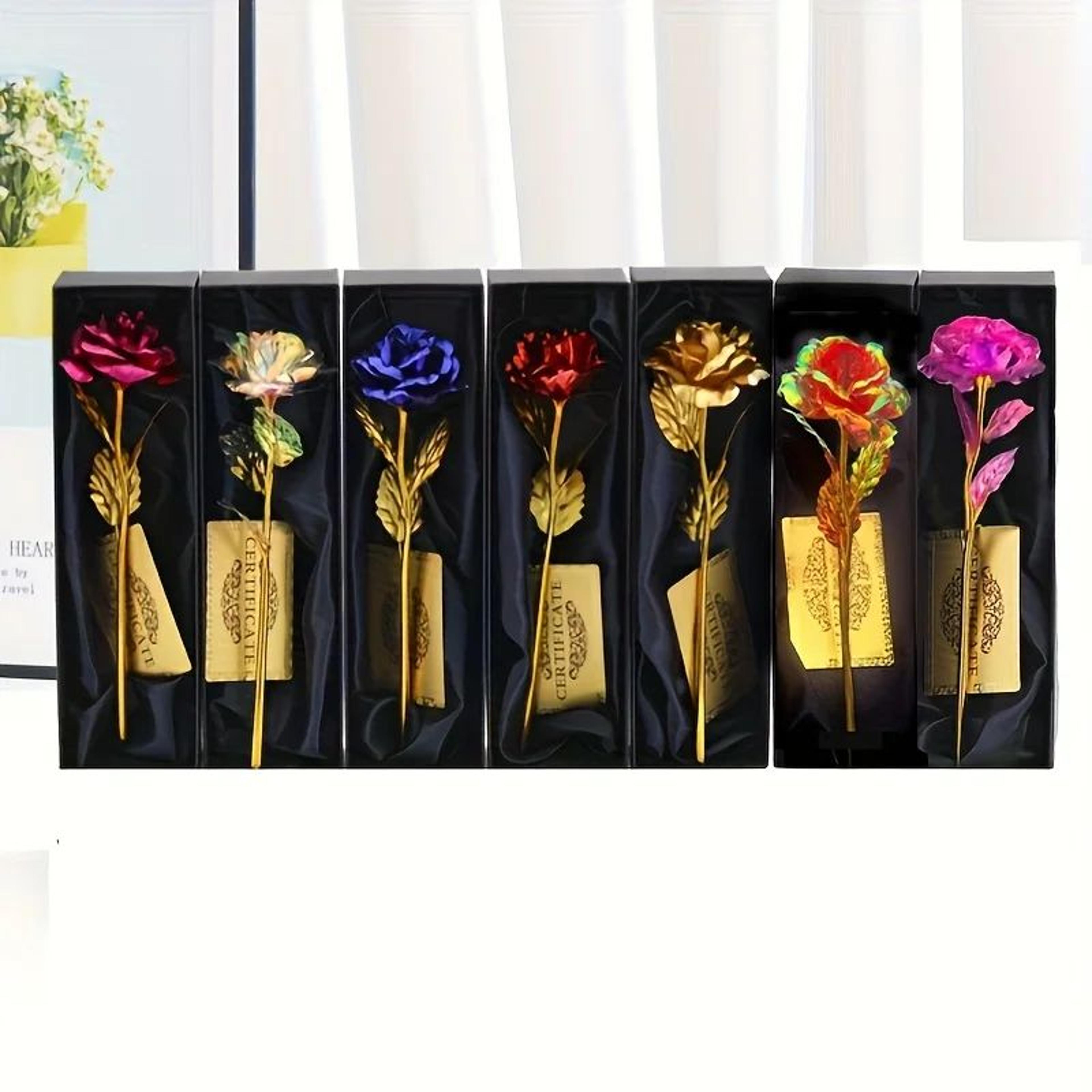 Eternal Foil Rose Flower With Gift Box And Greeting Card 5