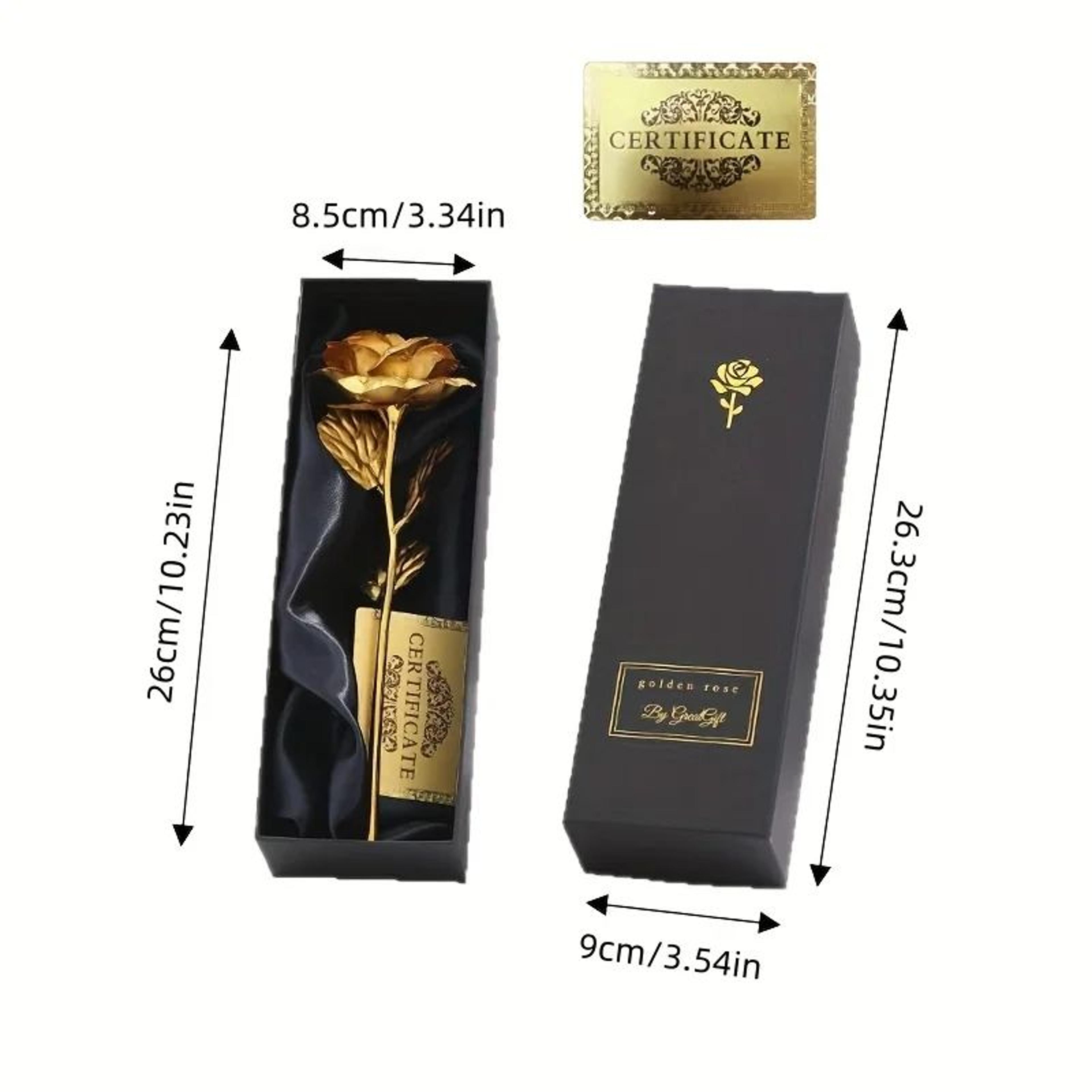 Eternal Foil Rose Flower With Gift Box And Greeting Card 7
