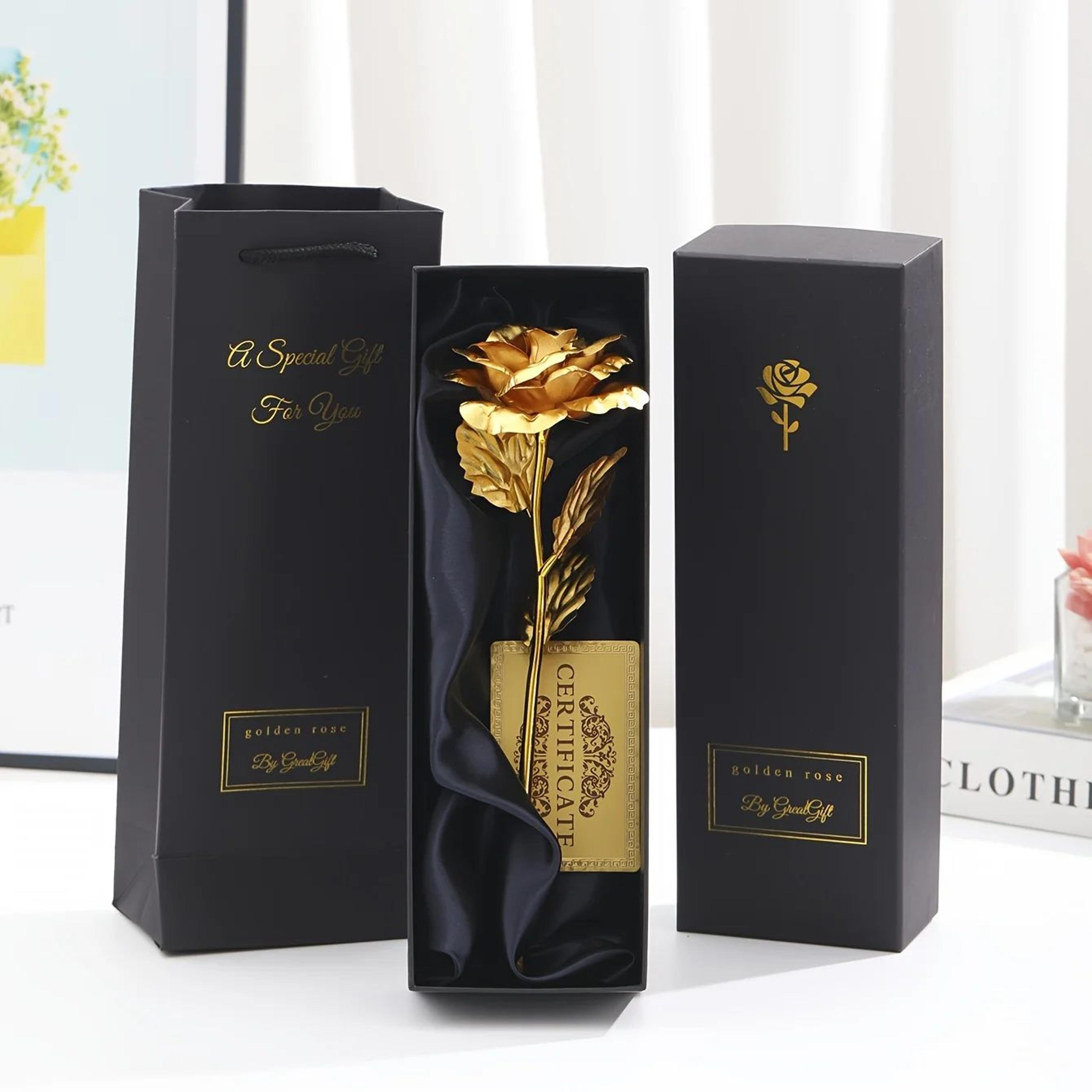 Eternal Foil Rose Flower With Gift Box And Greeting Card 10