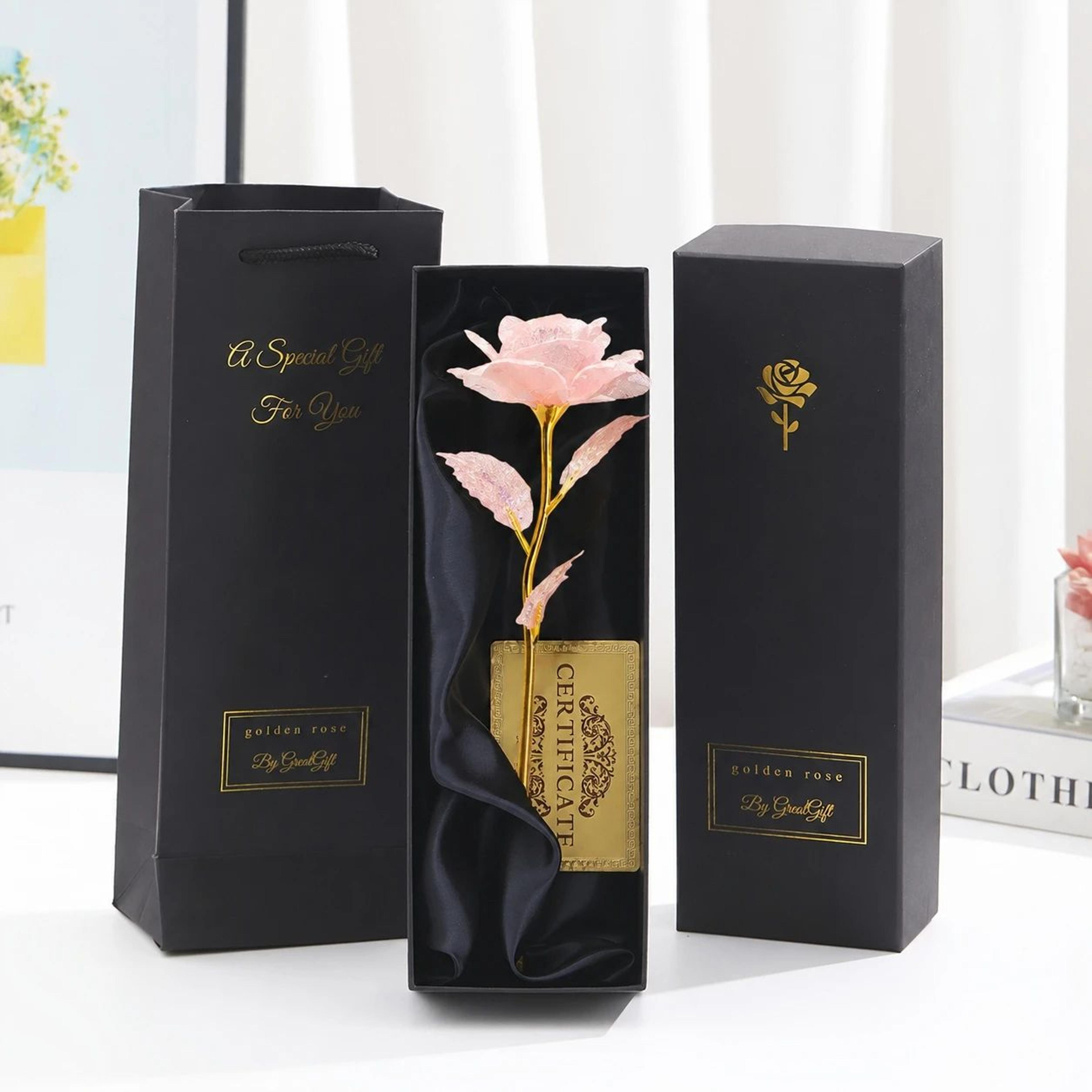 Eternal Foil Rose Flower With Gift Box And Greeting Card 11